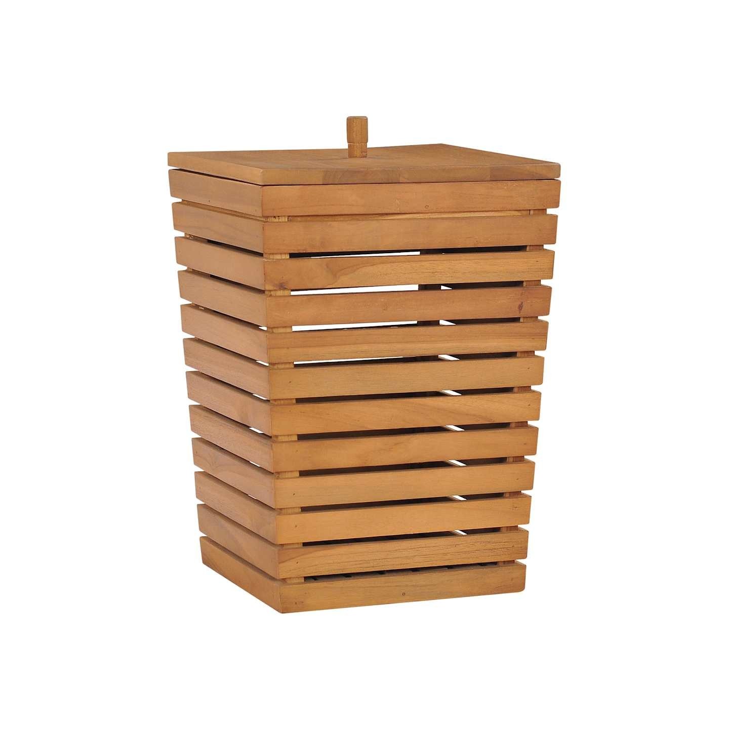 Panier à linge 30x30x45 cm Bois de teck massif