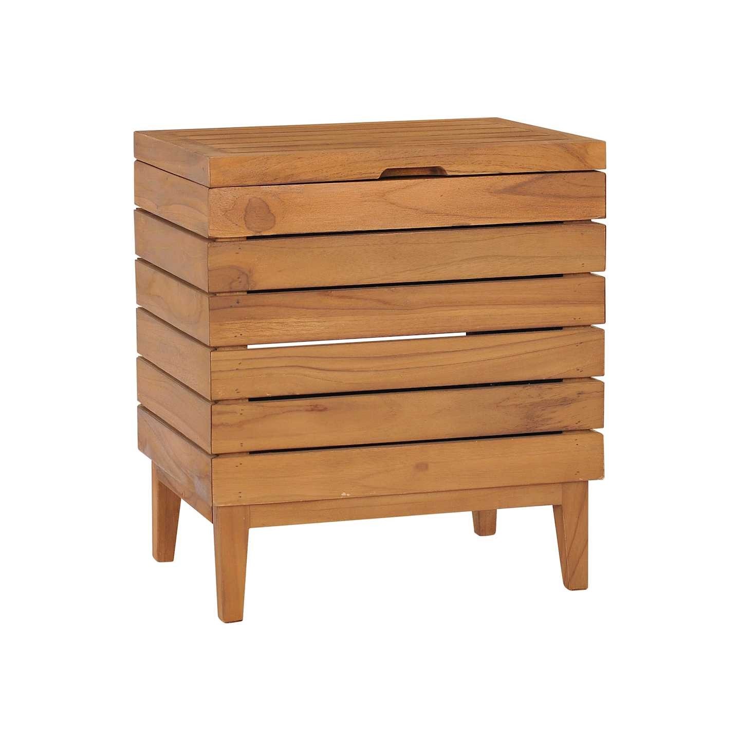 Panier à linge 40x30x45 cm Bois de teck massif