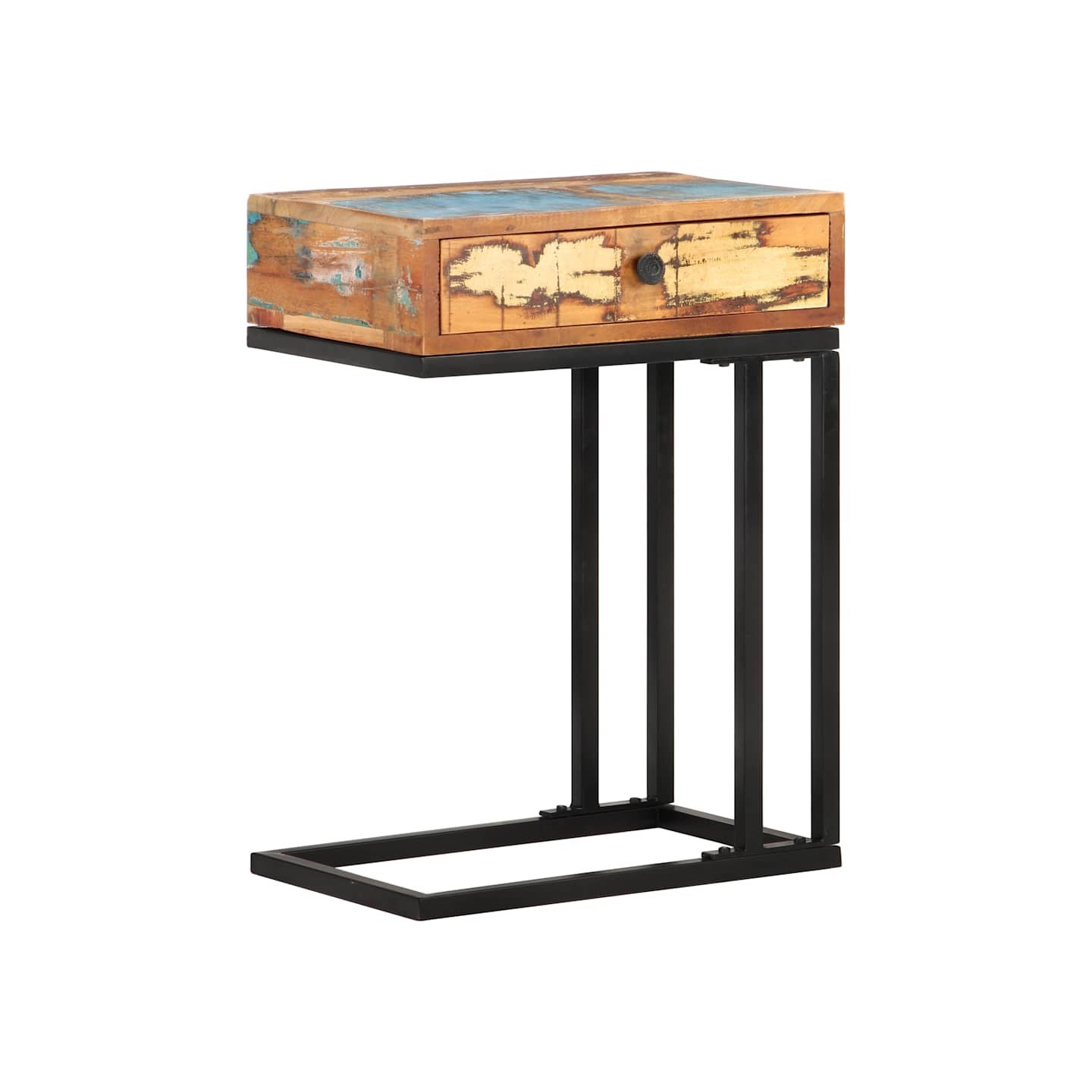 Table d'appoint en U 45x30x61 cm Bois de récupération massif