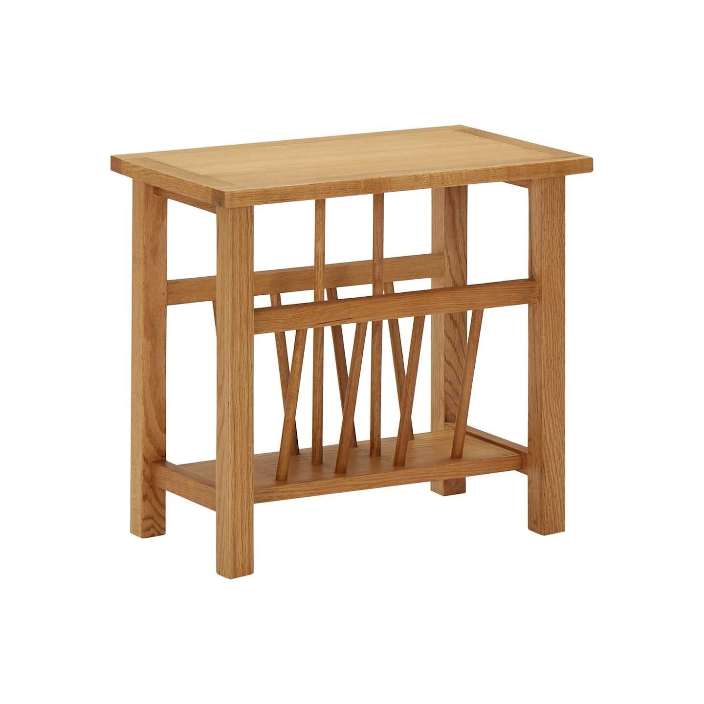 Table à revues 45x27x42 cm Bois de chêne solide
