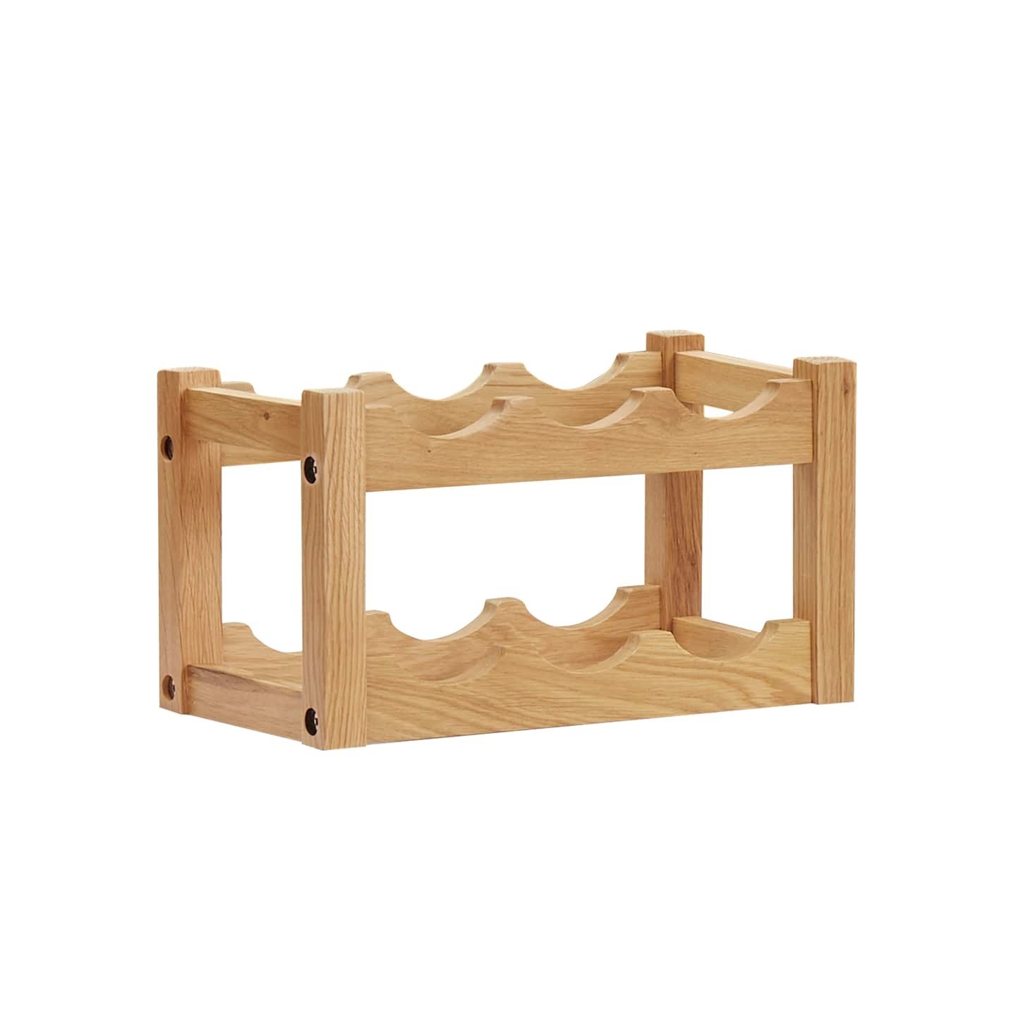 Casier à bouteilles 6 bouteilles 37x21x21 cm Bois de chêne