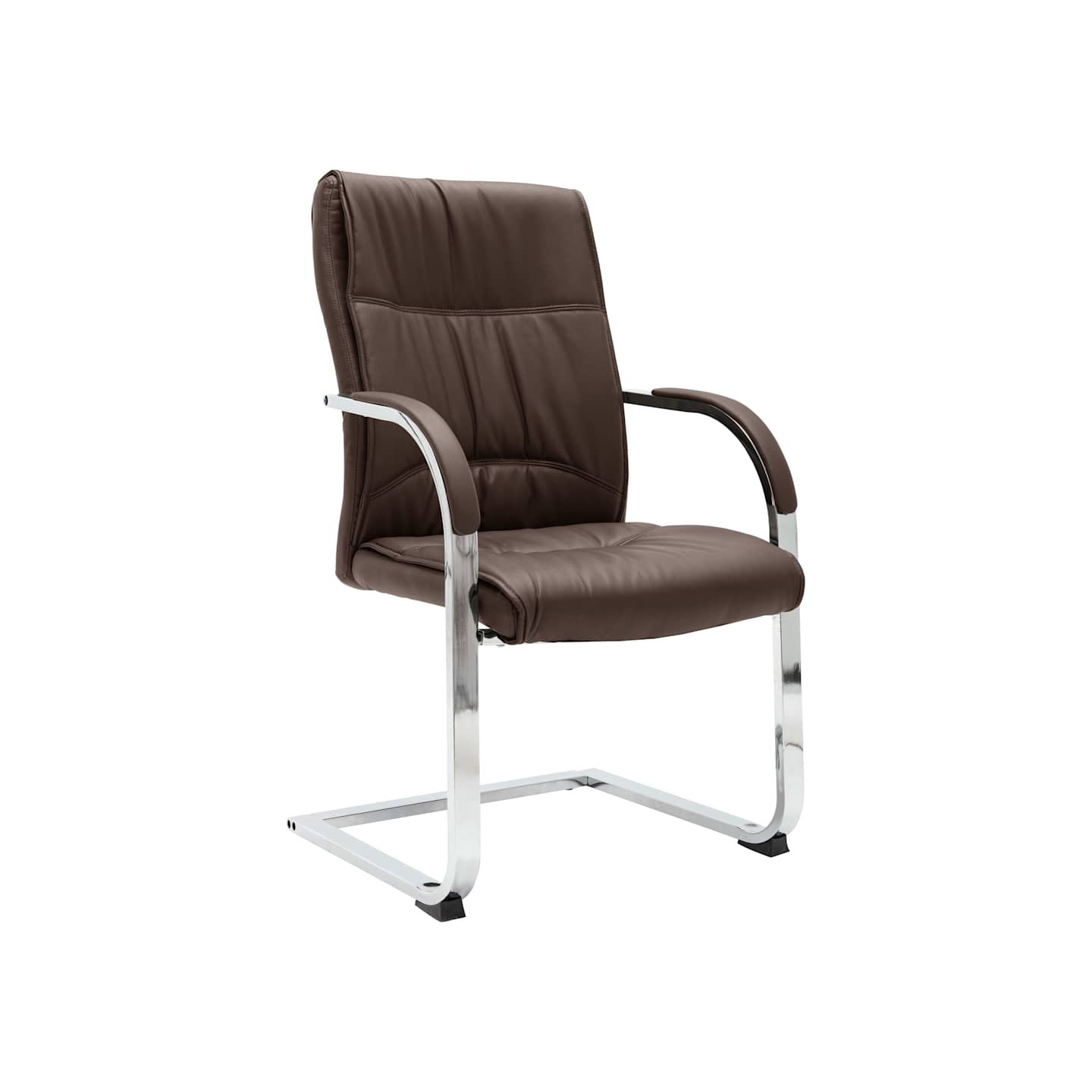 Chaise de bureau cantilever Marron Similicuir