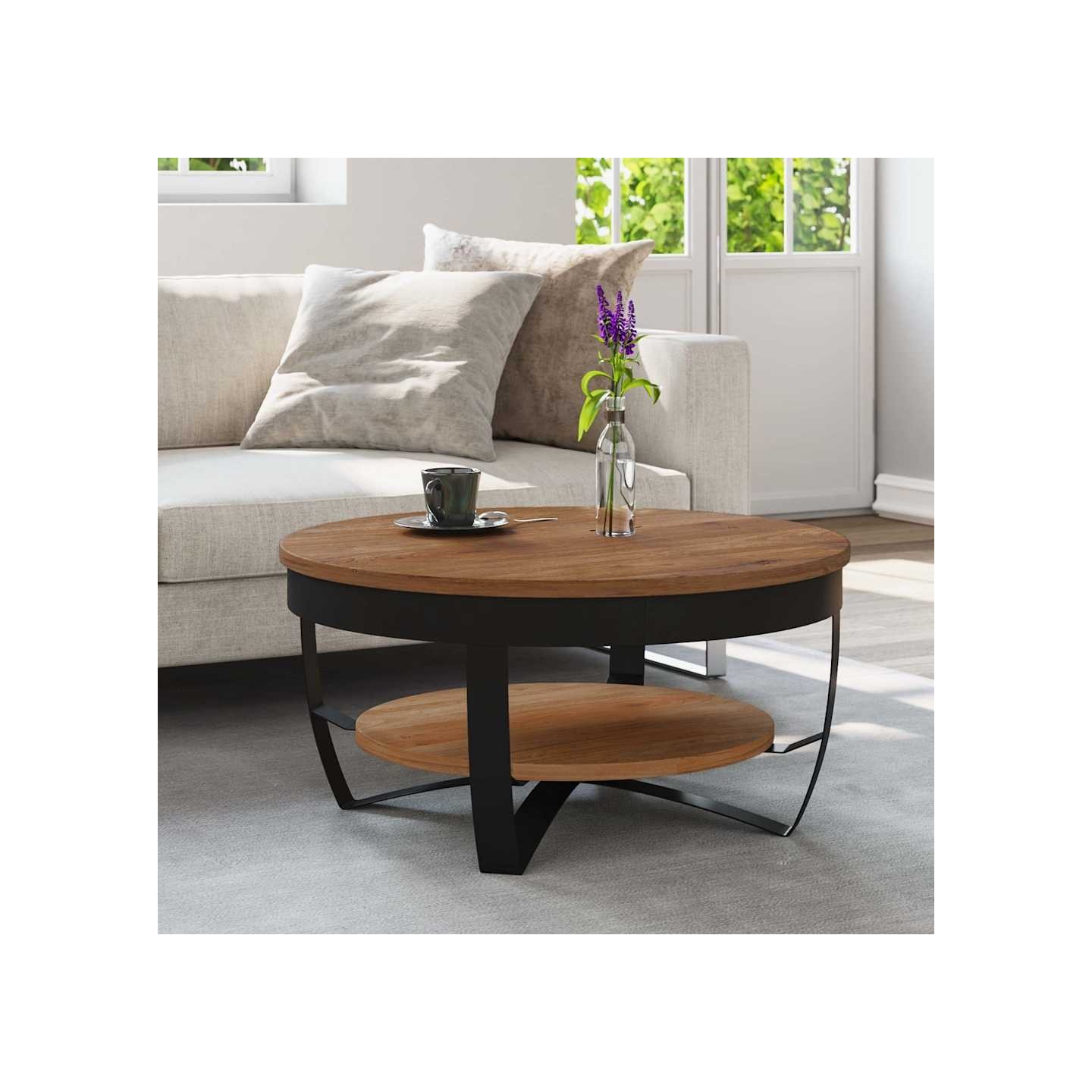 Table basse 65x65x32 cm Bois d'acacia solide