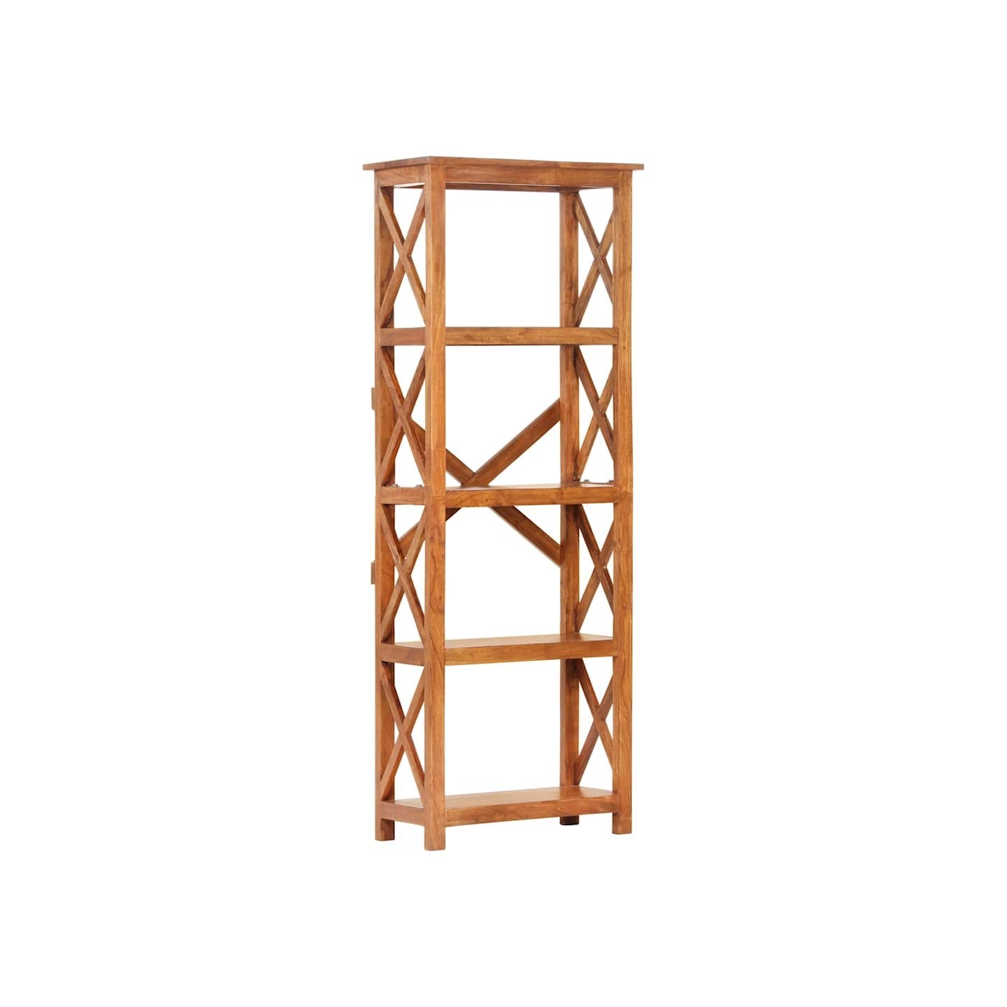 Bibliothèque 60x30x160 cm Bois massif d'acacia et finition miel