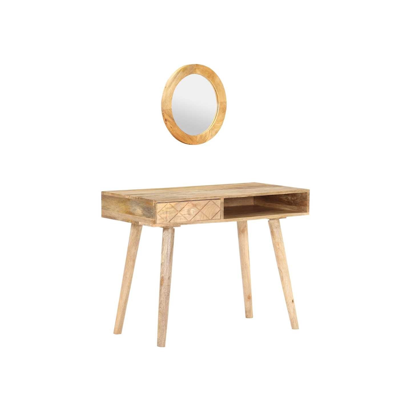 Coiffeuse 100x50x76 cm Bois de manguier solide