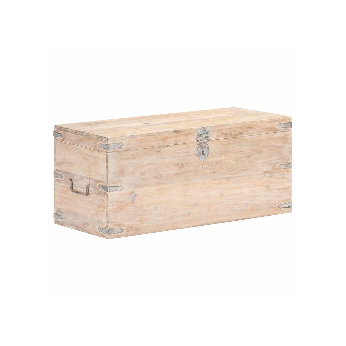 Coffre 90x40x40 cm Bois d'acacia solide