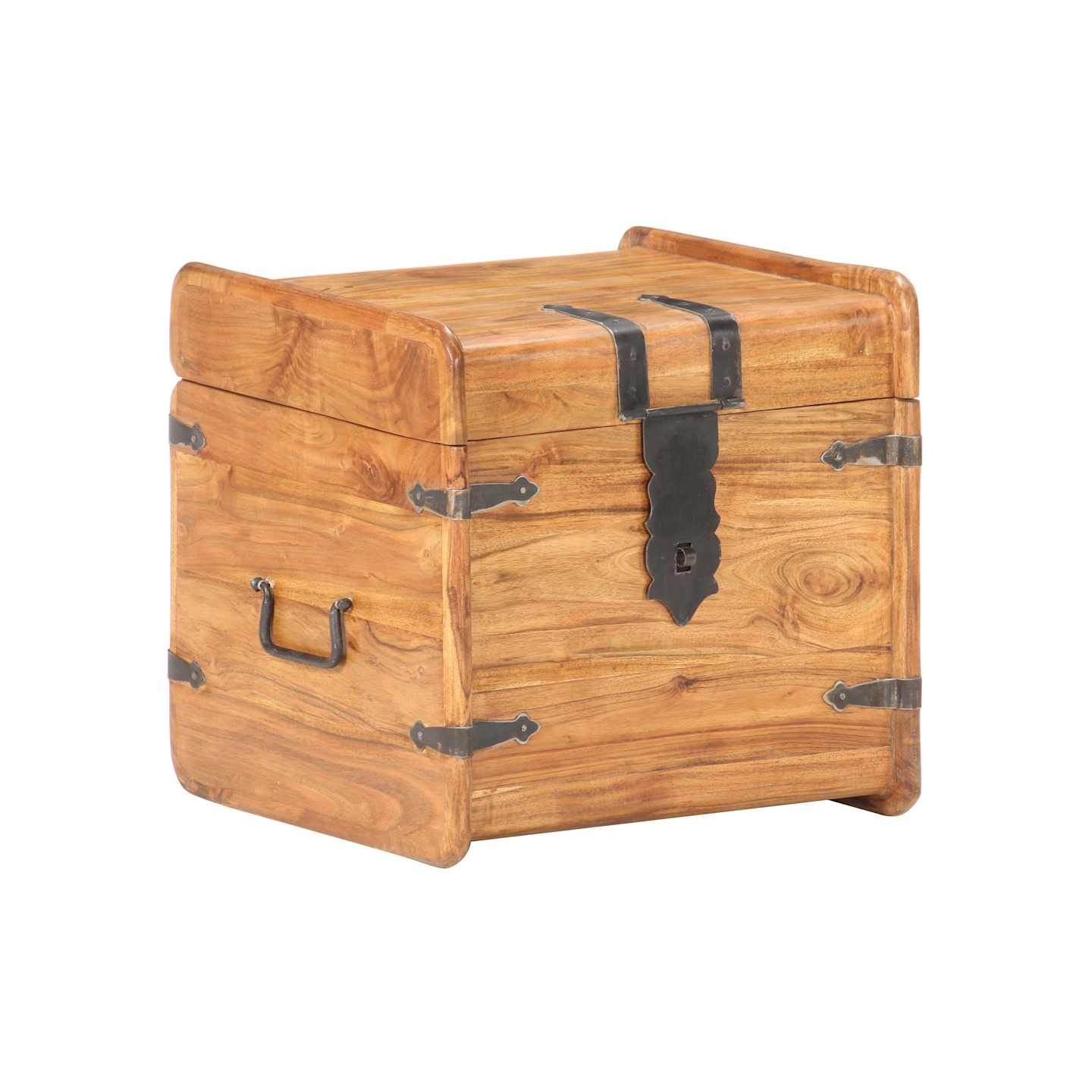Coffre 40x40x40 cm Bois d'acacia solide