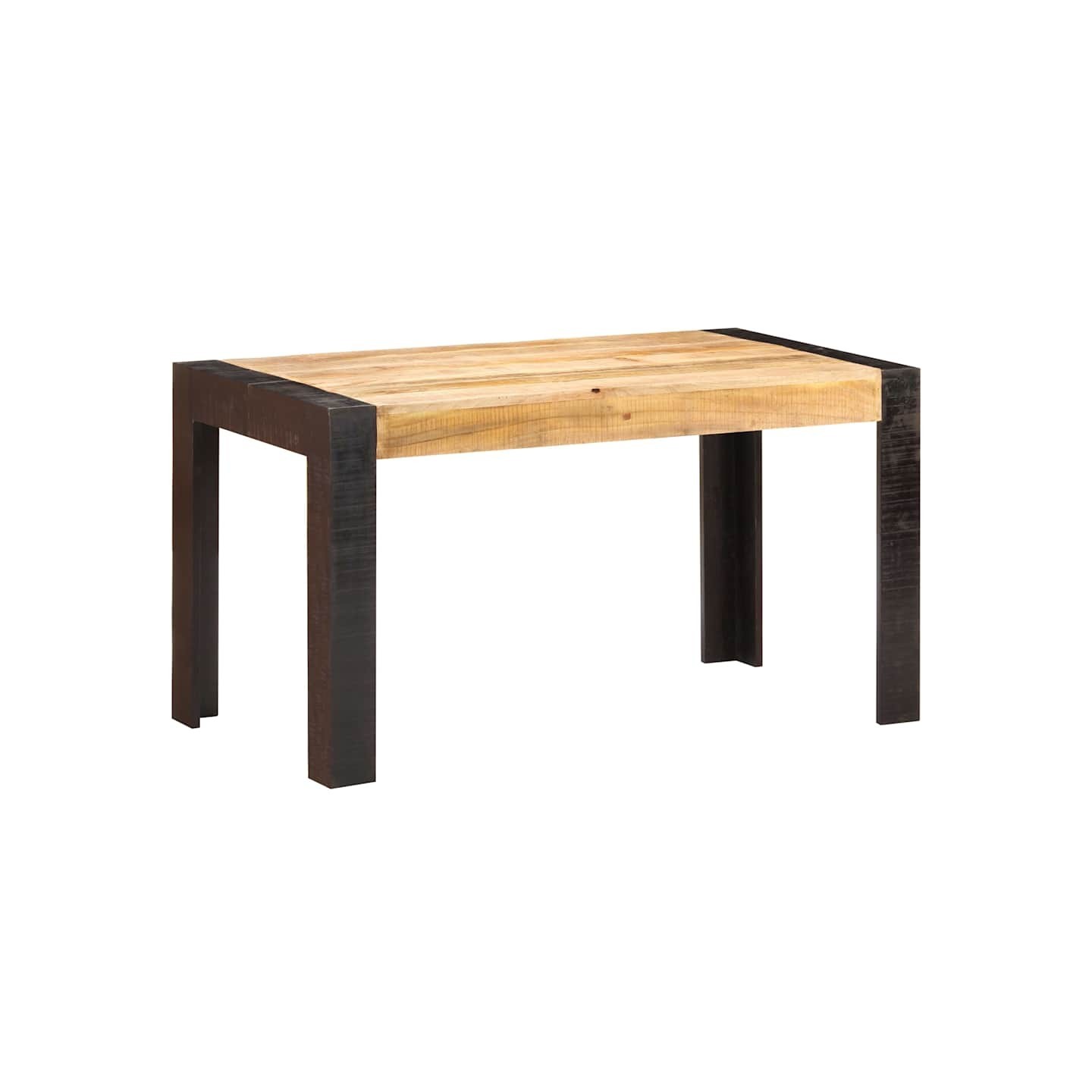 Table de salle à manger 140x70x76 cm Bois de manguier brut
