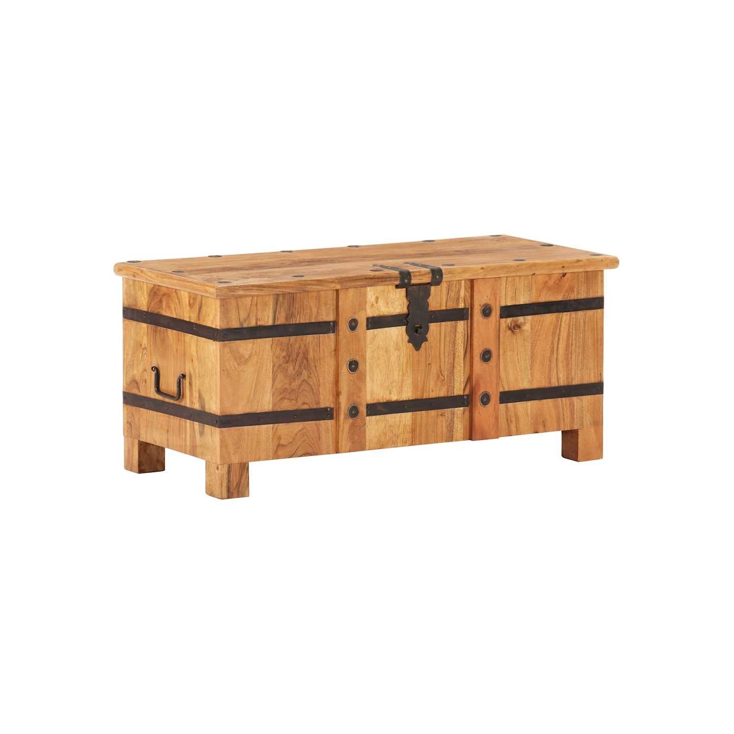 Coffre 90x40x40 cm Bois d'acacia solide