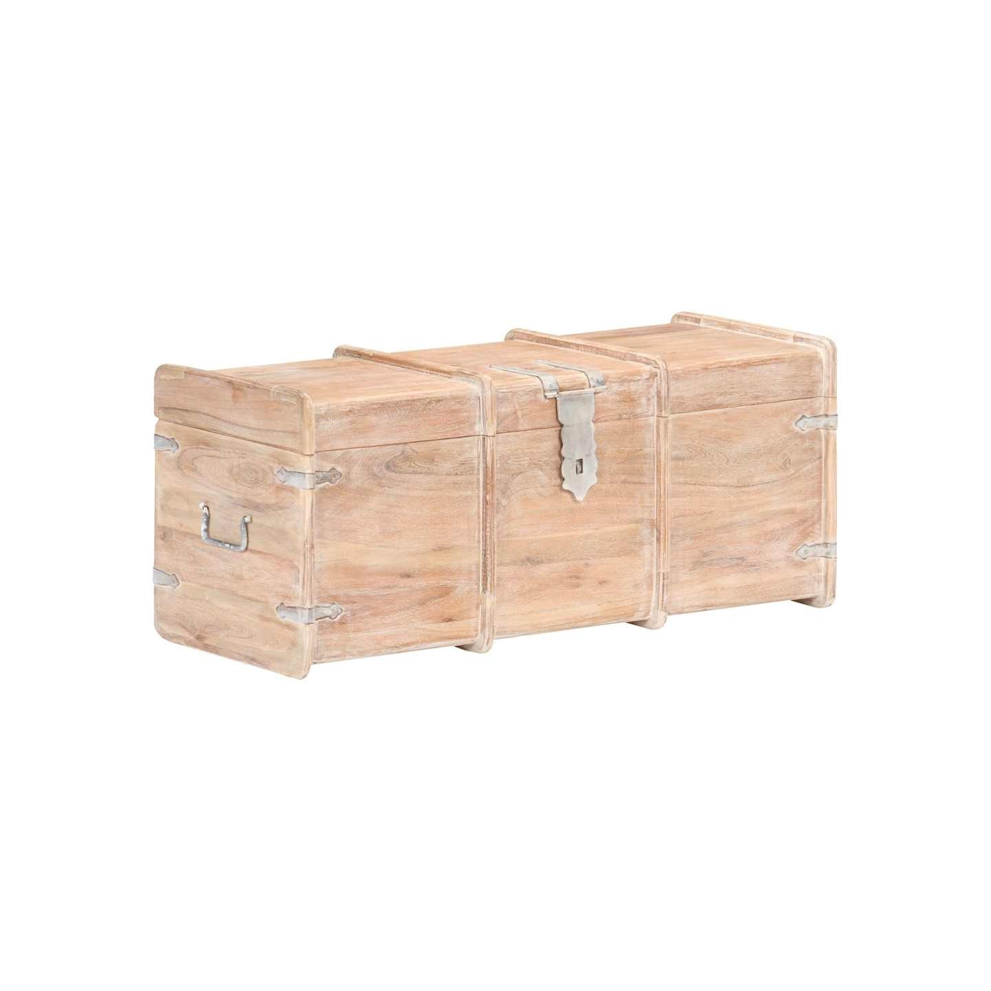 Coffre de rangement 90x40x40 cm bois d'acacia solide