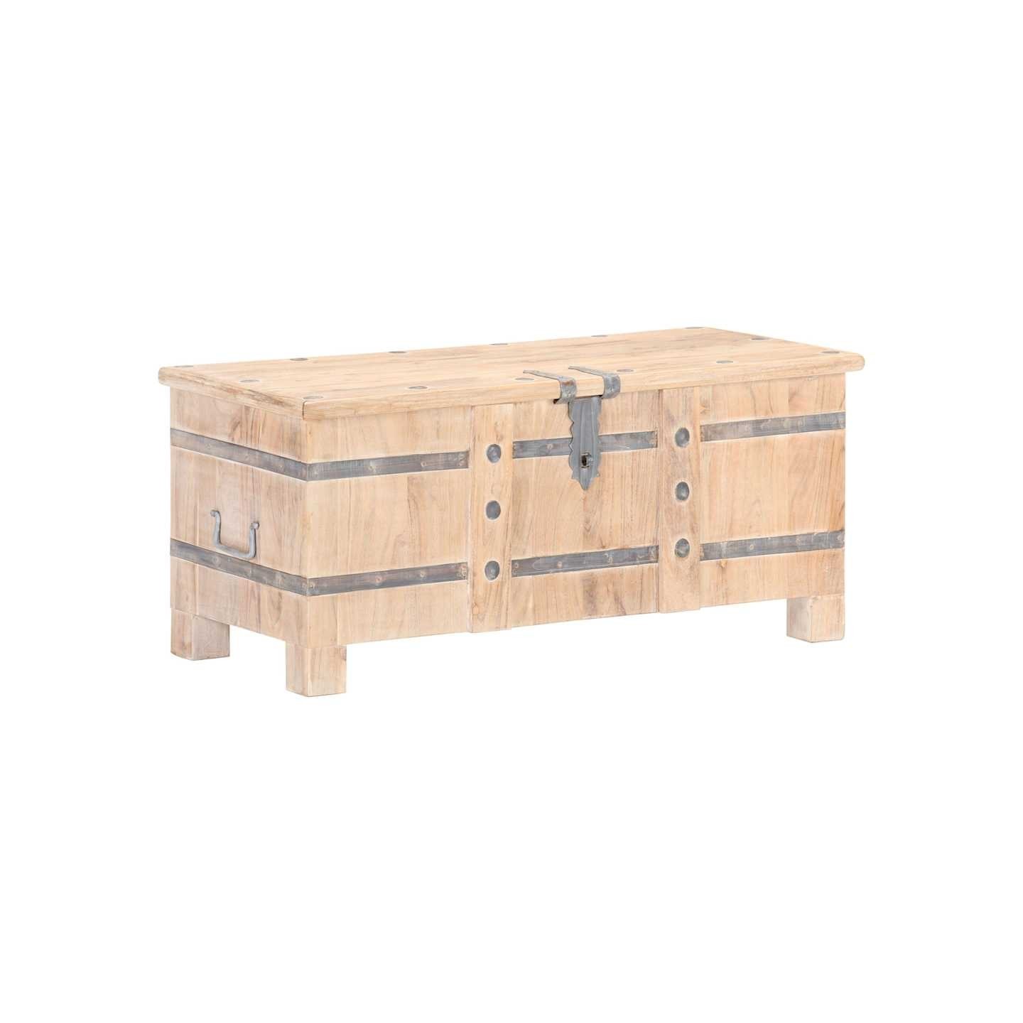 Coffre 90x40x40 cm Bois d'acacia solide