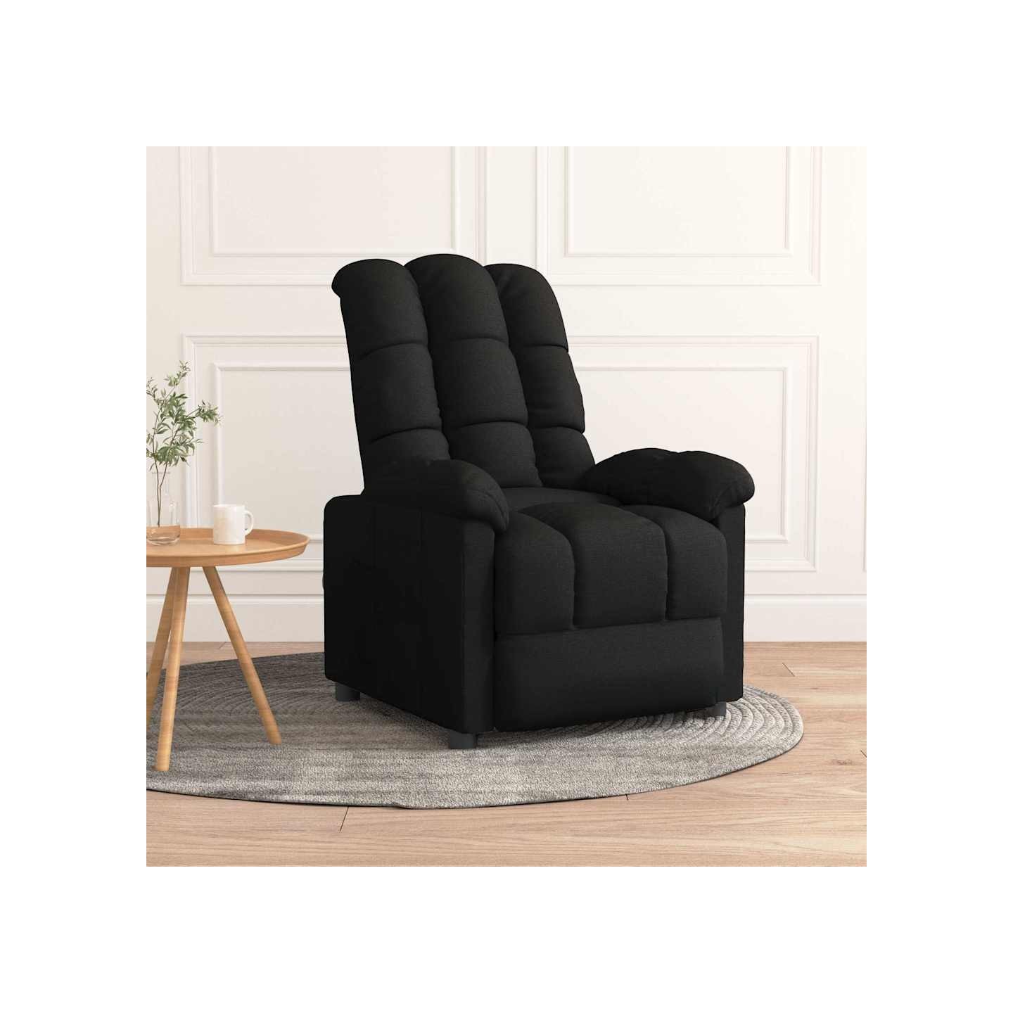 Fauteuil inclinable Noir Tissu