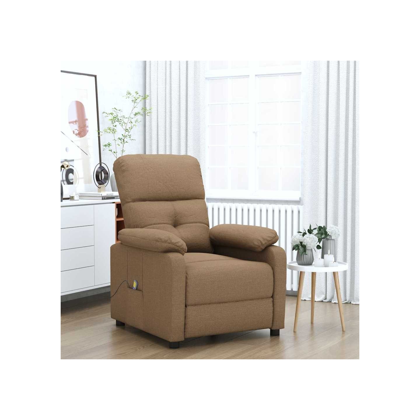 Fauteuil de massage Marron Tissu
