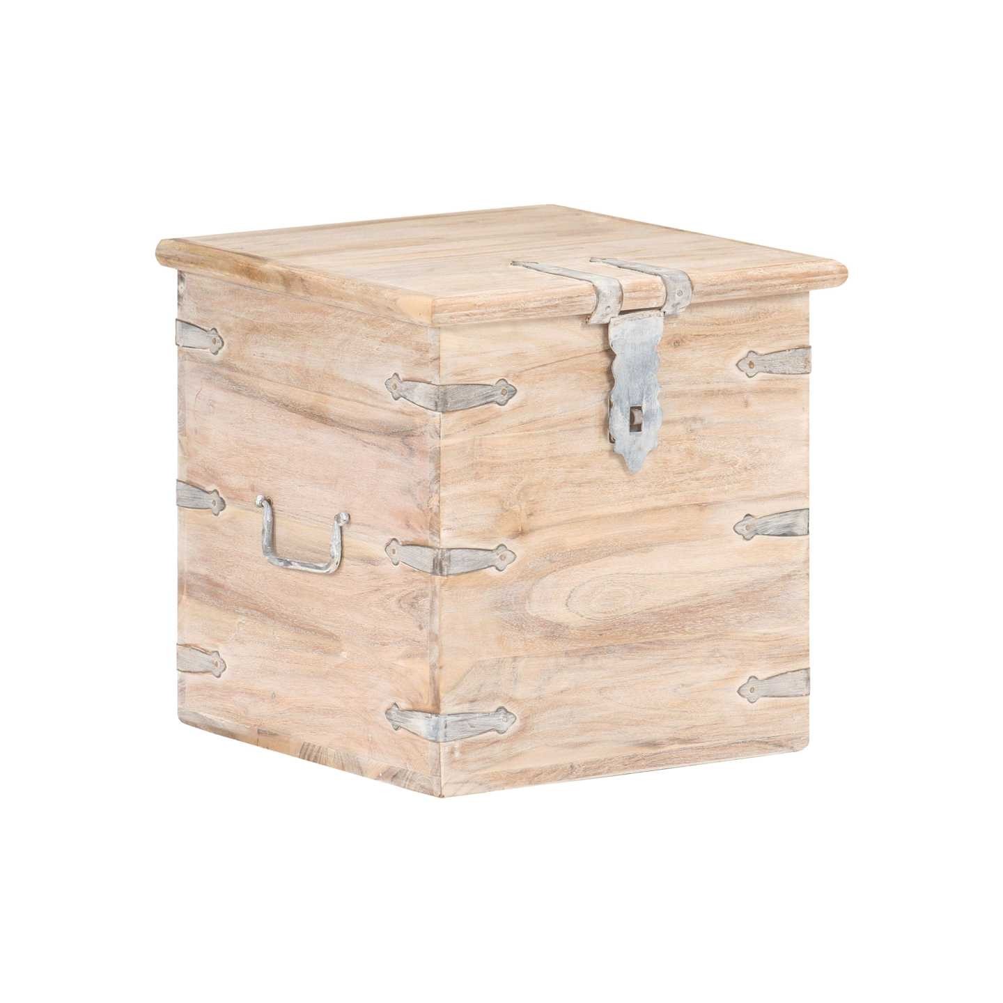 Coffre 40x40x40 cm Bois d'acacia solide