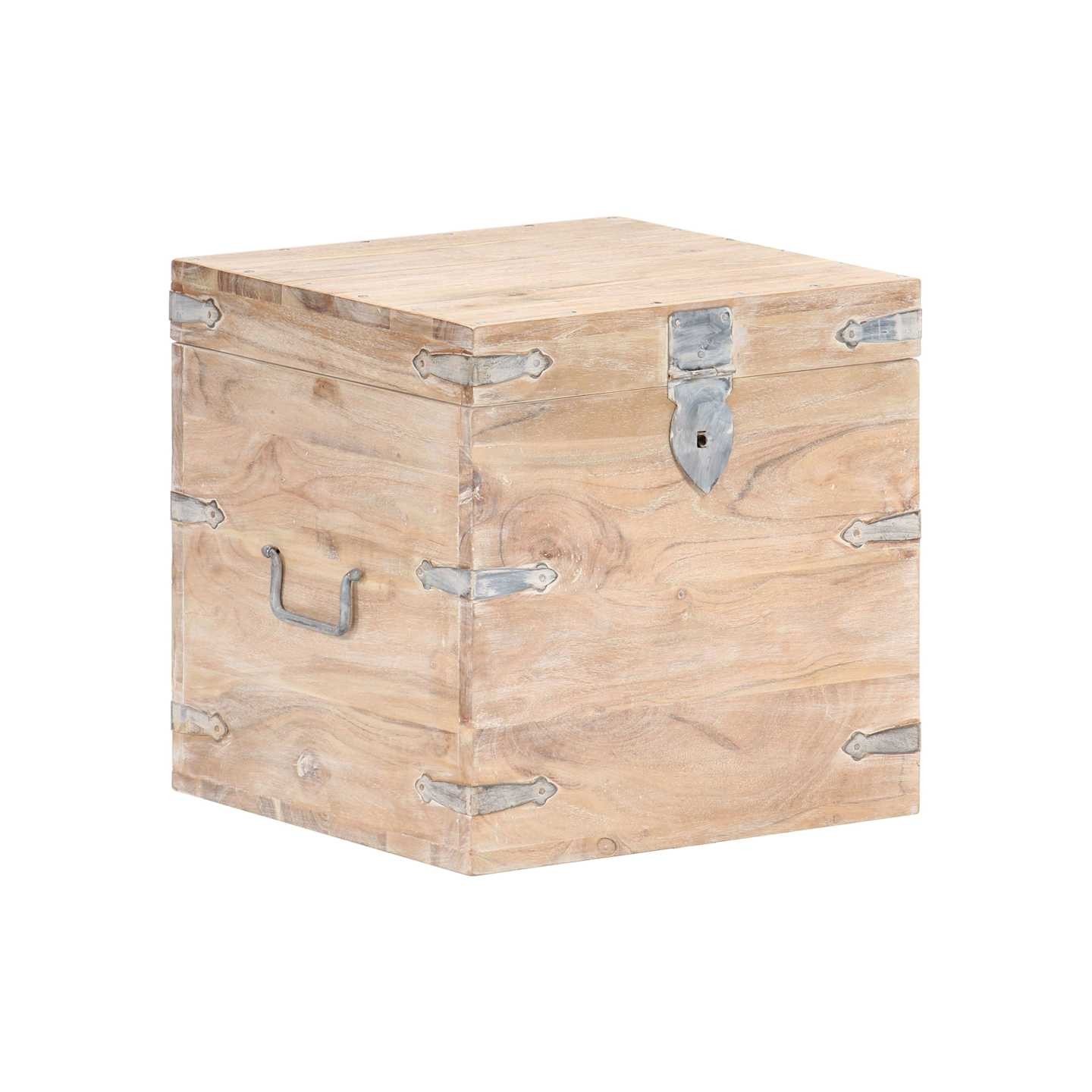 Coffre 40x40x40 cm Bois d'acacia solide