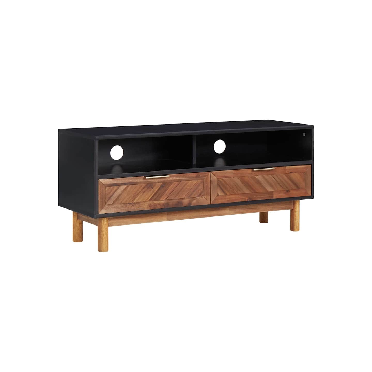 Meuble TV 100x35x45 cm Bois d'acacia massif et MDF