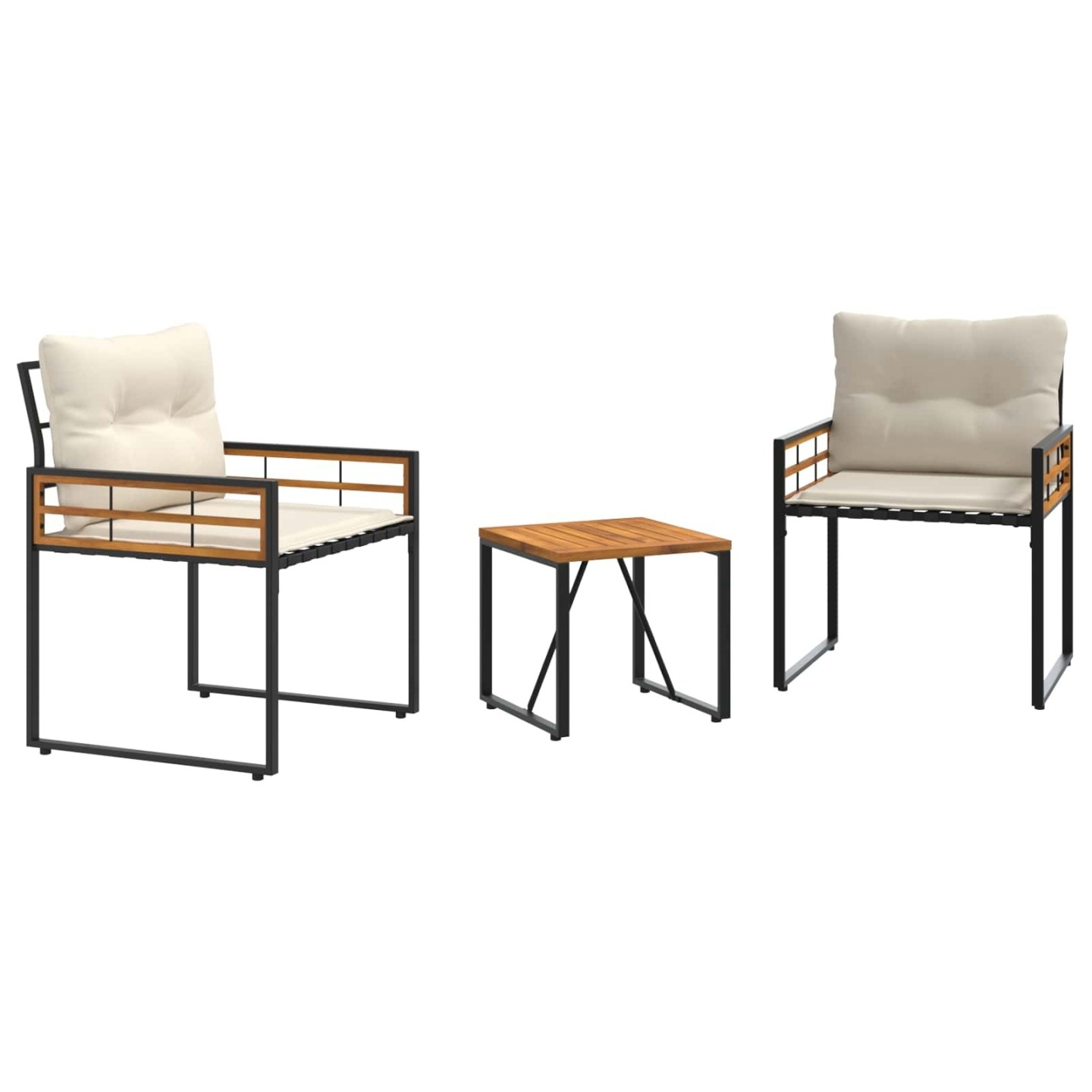 Ensemble de meubles d'extérieur 3 pc Crème