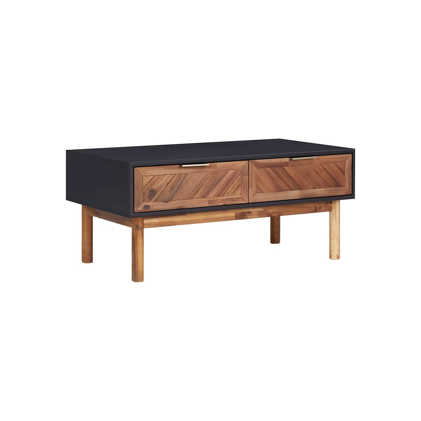 Table basse 90x50x40 cm Bois d'acacia massif et MDF