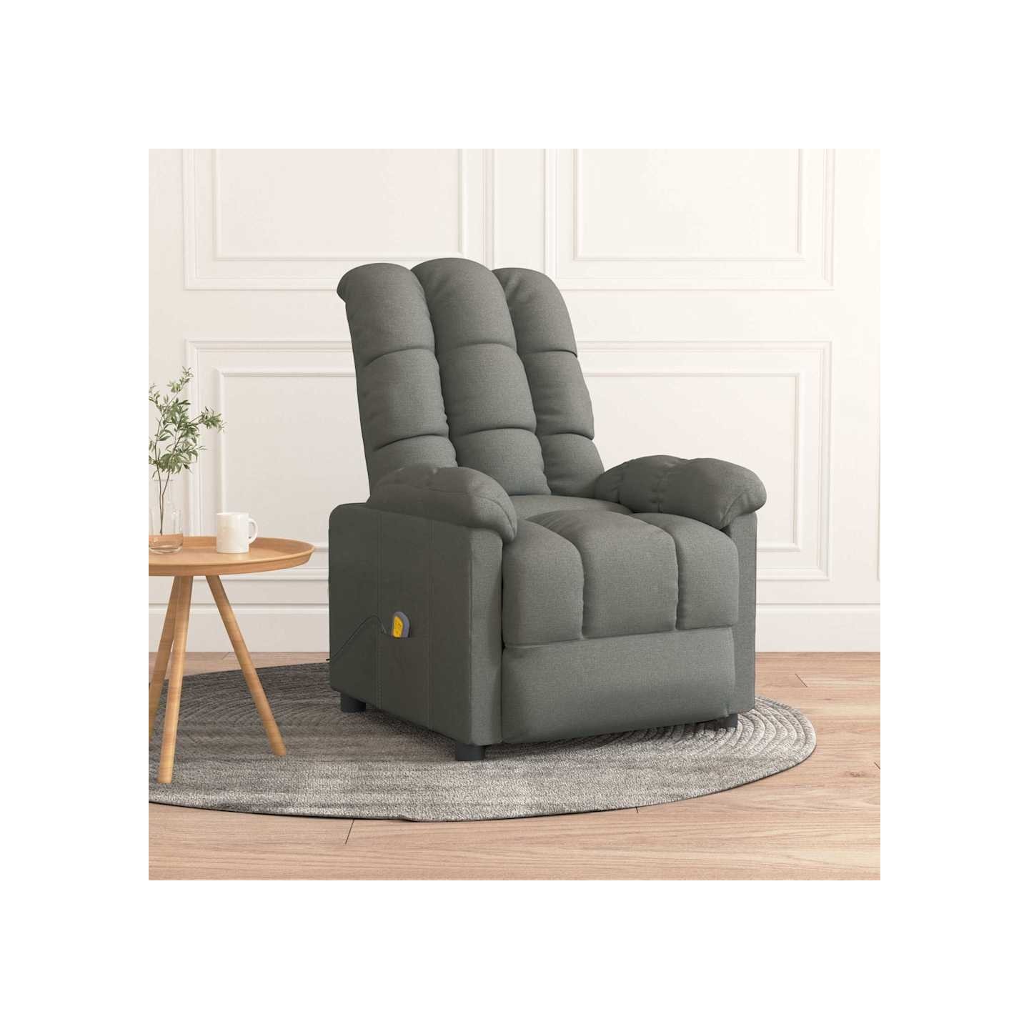 Fauteuil de massage Gris foncé Tissu