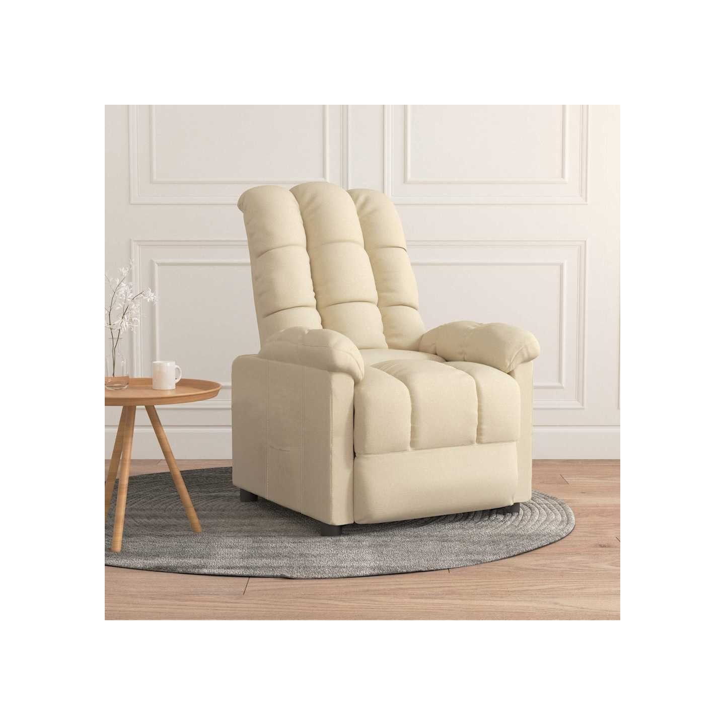 Fauteuil inclinable Crème Tissu