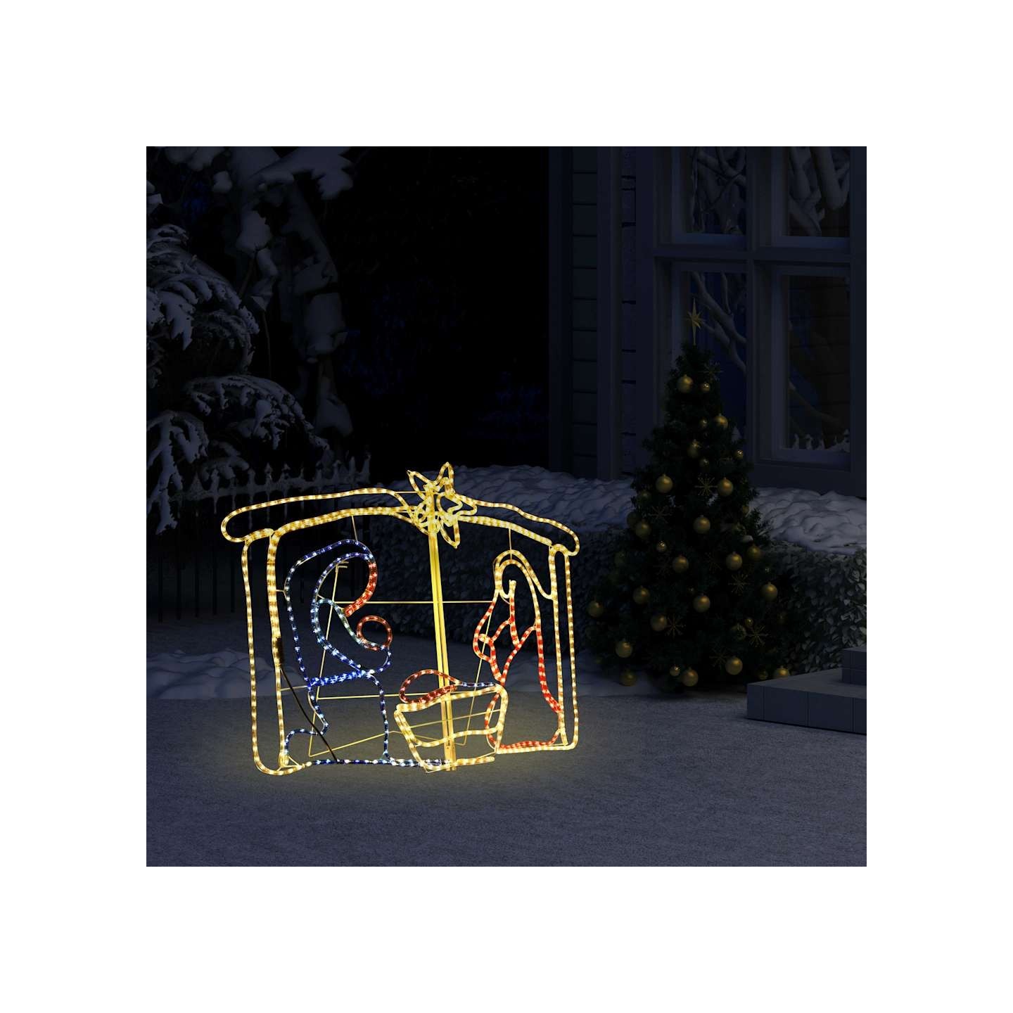 Décoration de la crèche de Noël 240 LED 116x41x87 cm