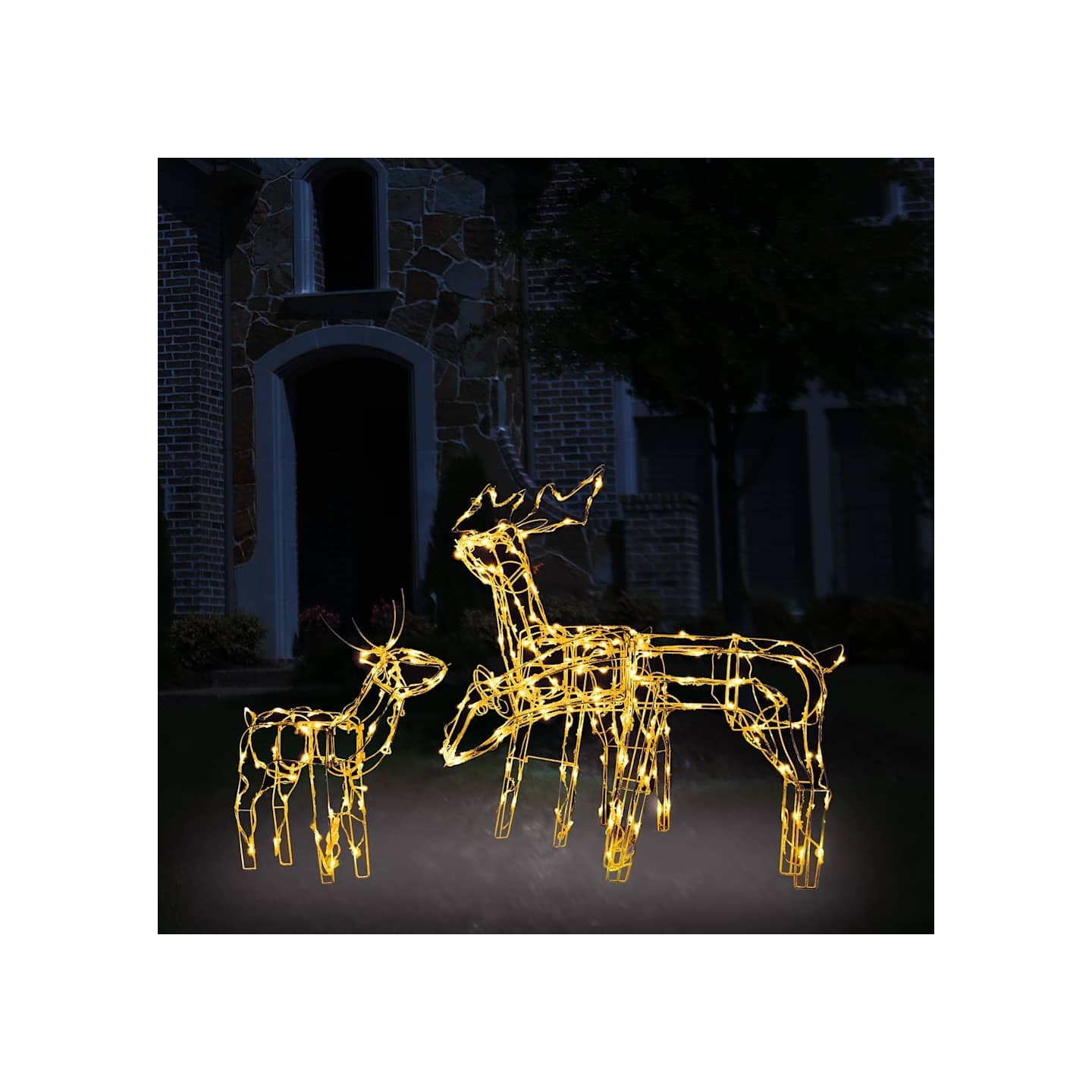 Cordon lumineux de Noël 3 pcs Rennes 229 LED