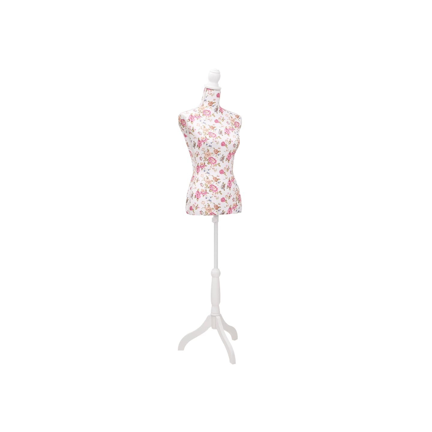 Buste de couture de femme en coton blanc motifs à rosiers