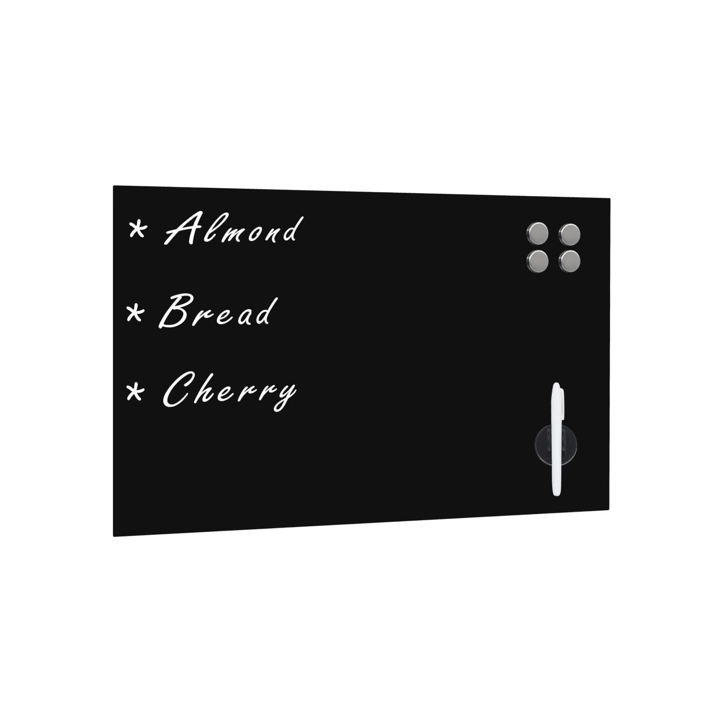 Tableau noir magnétique mural en verre 60 x 40 cm