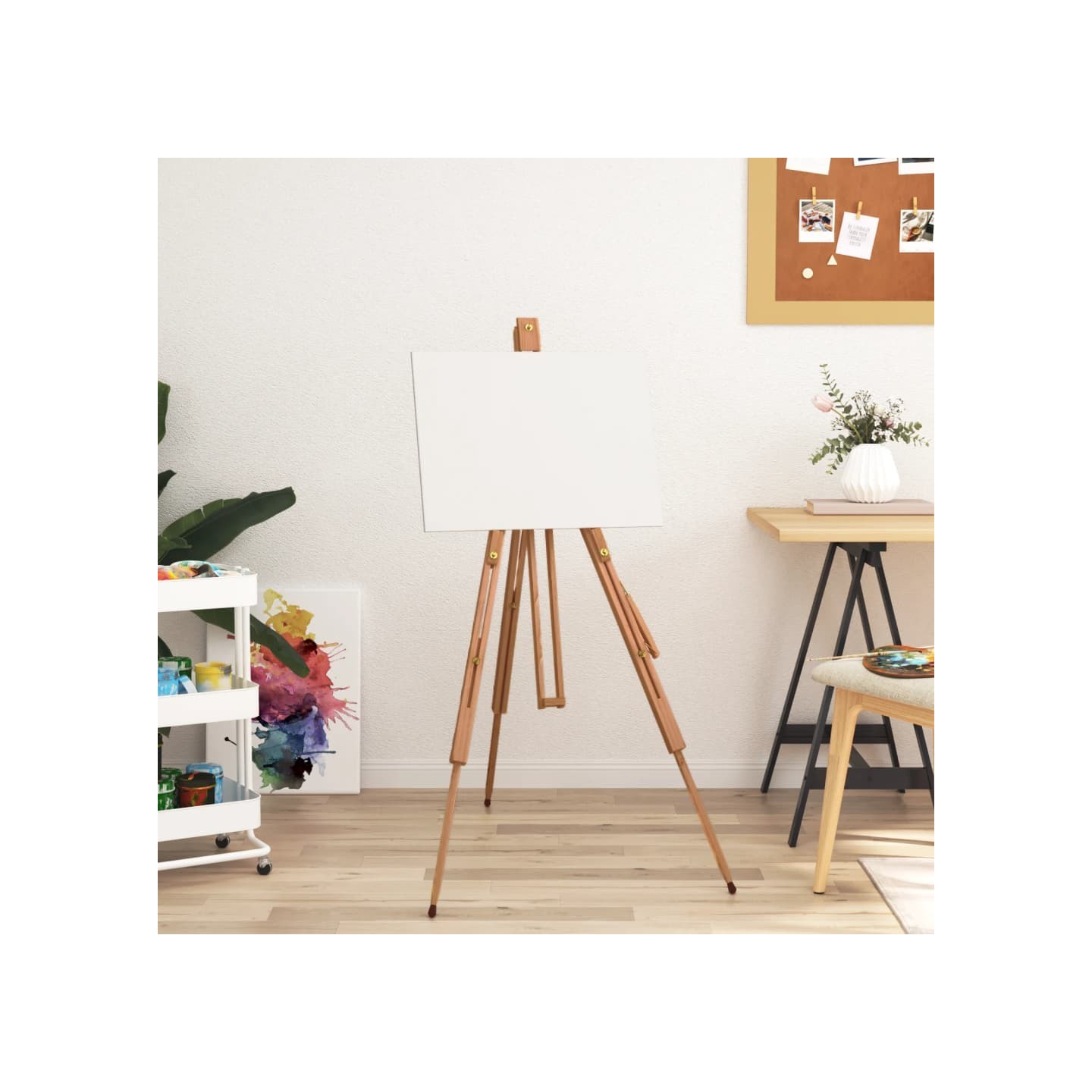 Chevalet 100x104x172 cm bois de hêtre massif