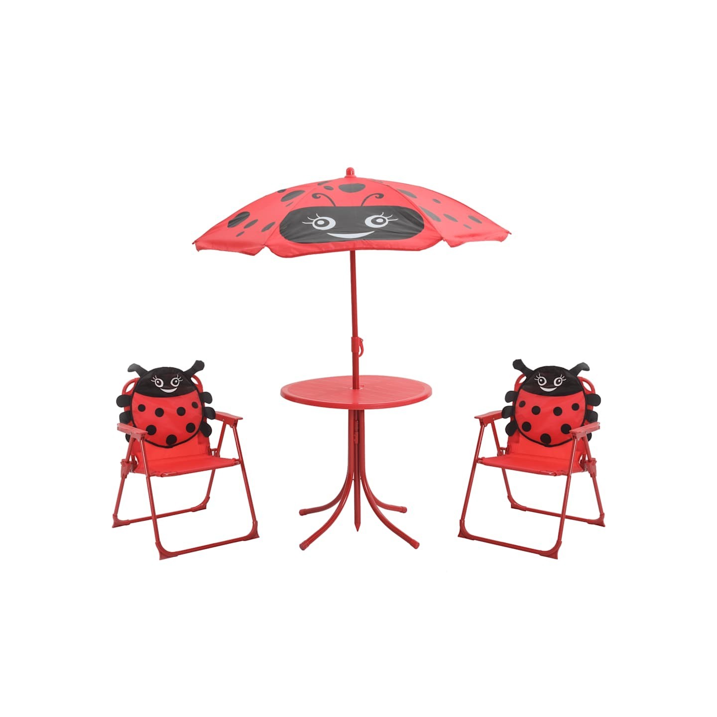 Jeu de bistro avec parasol pour enfants 3 pcs Rouge