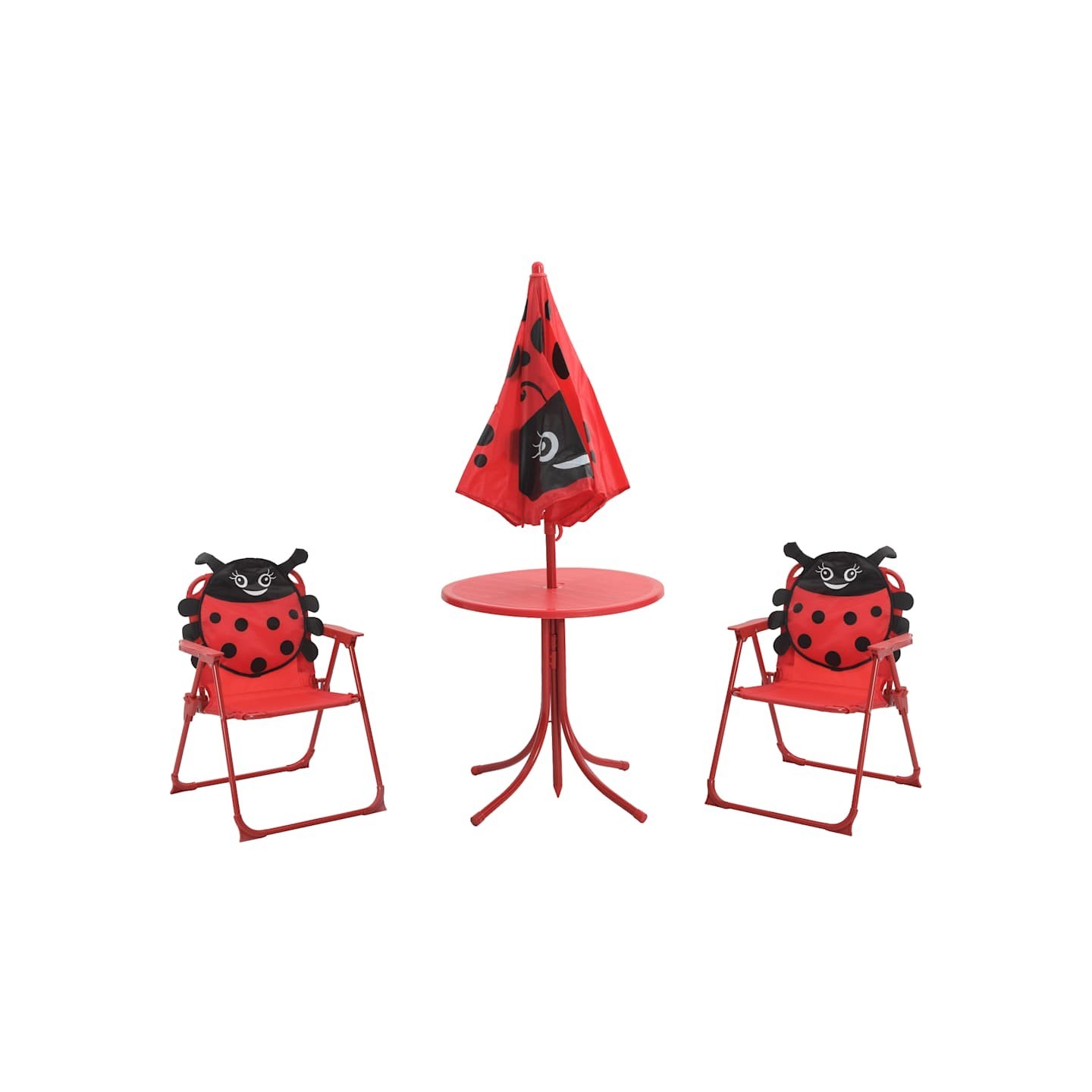 Jeu de bistro avec parasol pour enfants 3 pcs Rouge