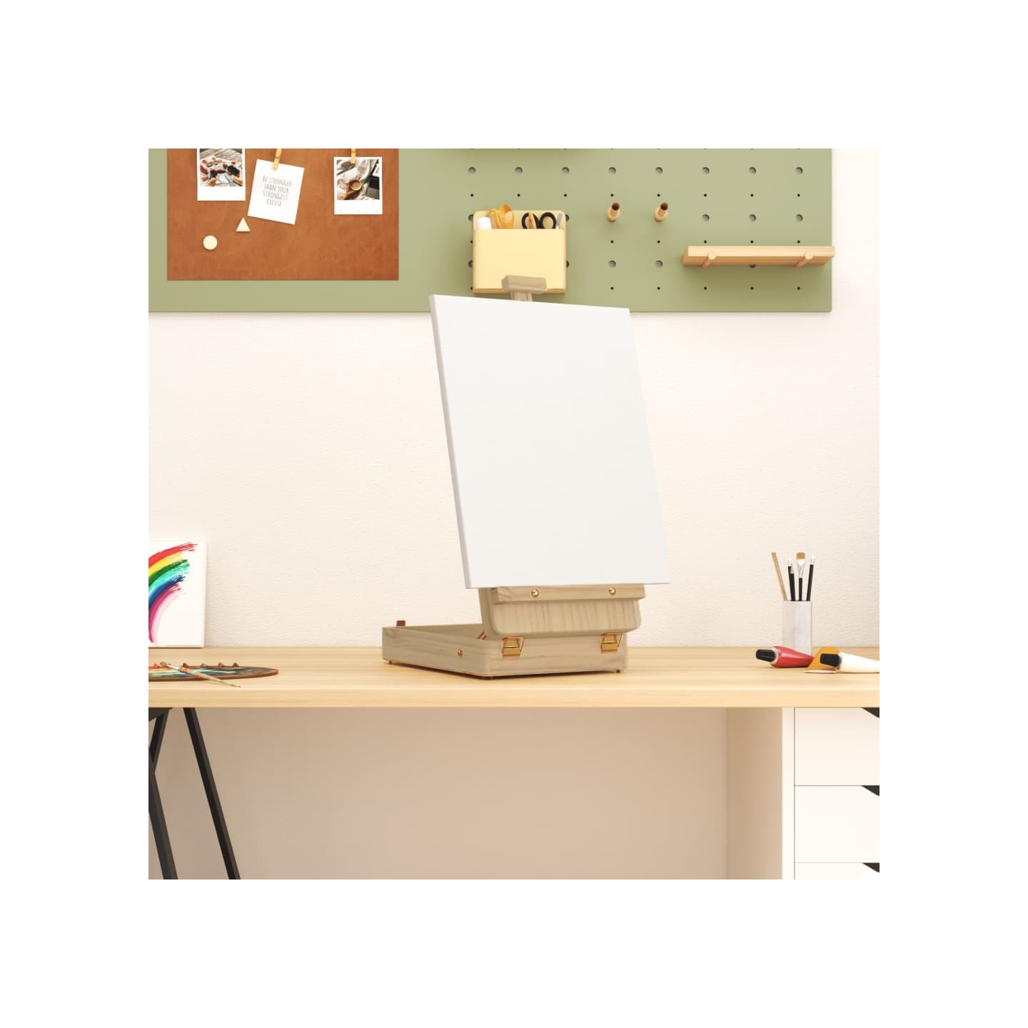Chevalet de table 27x43x68 cm bois de pin massif