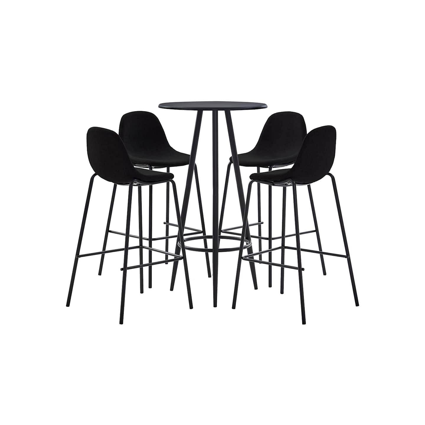 Ensemble de bar 5 pcs Tissu Noir