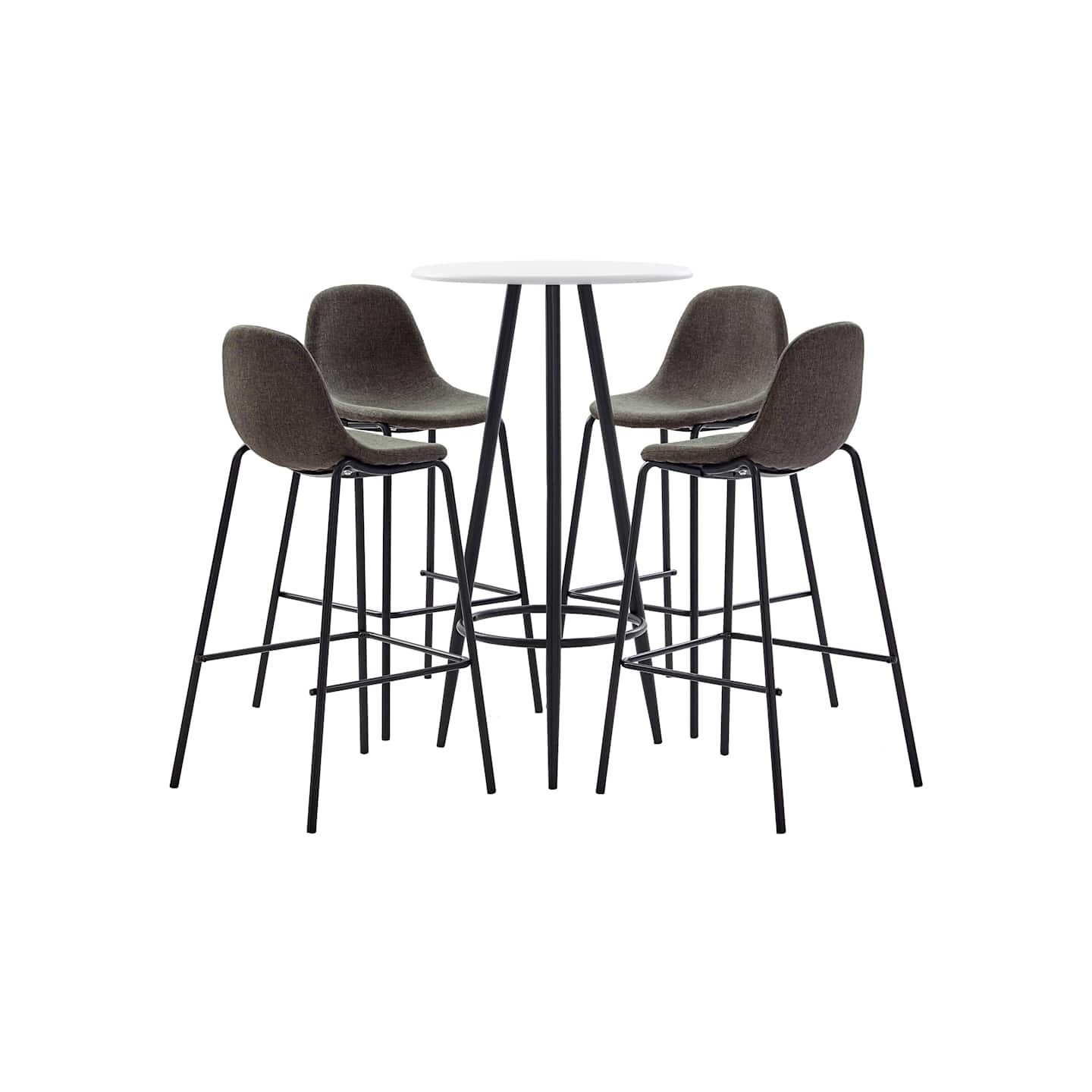 Ensemble de bar 5 pcs Tissu Gris foncé