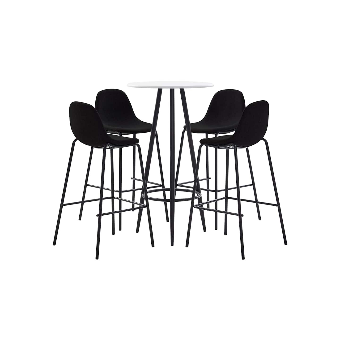 Ensemble de bar 5 pcs Tissu Noir