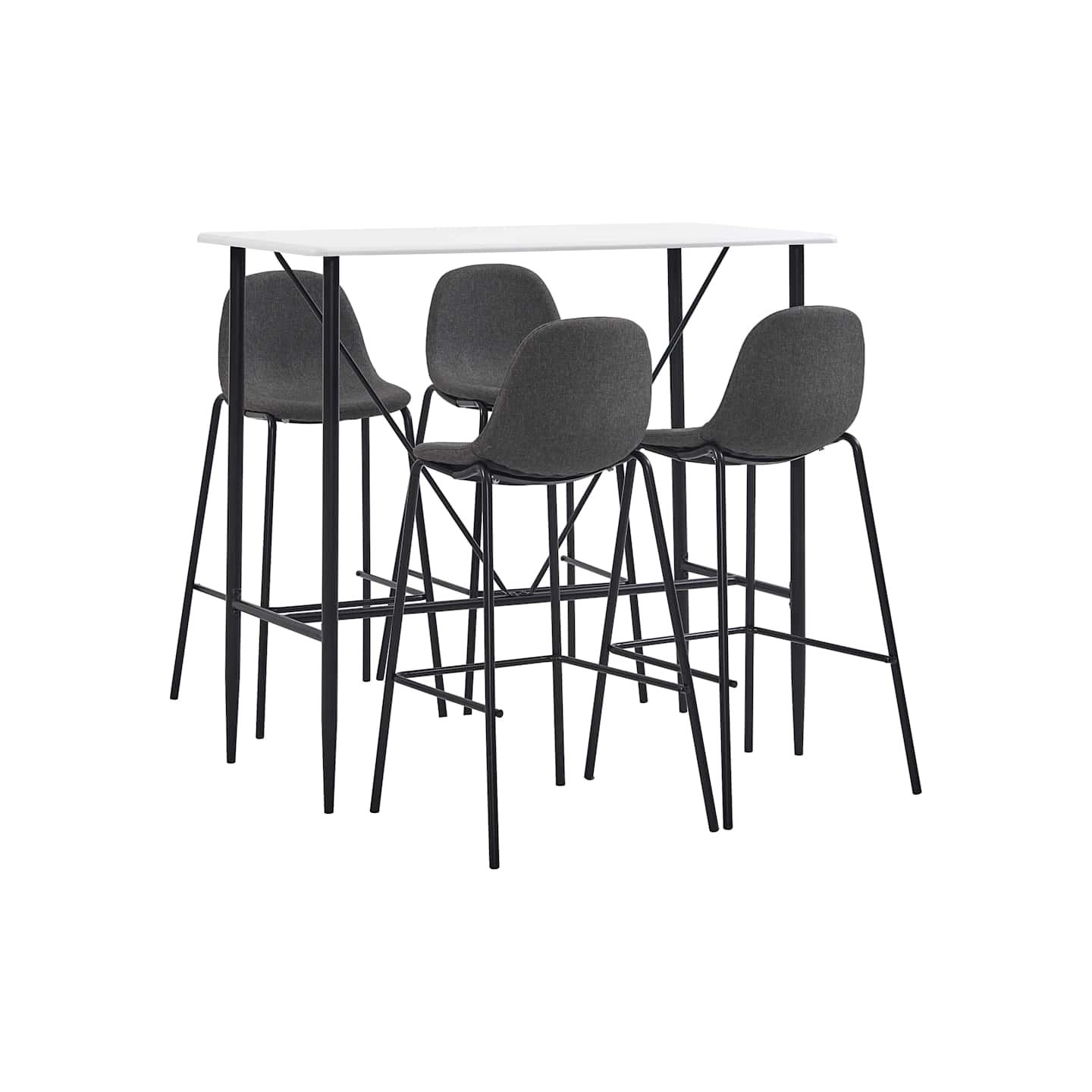 Ensemble de bar 5 pcs Tissu Gris foncé