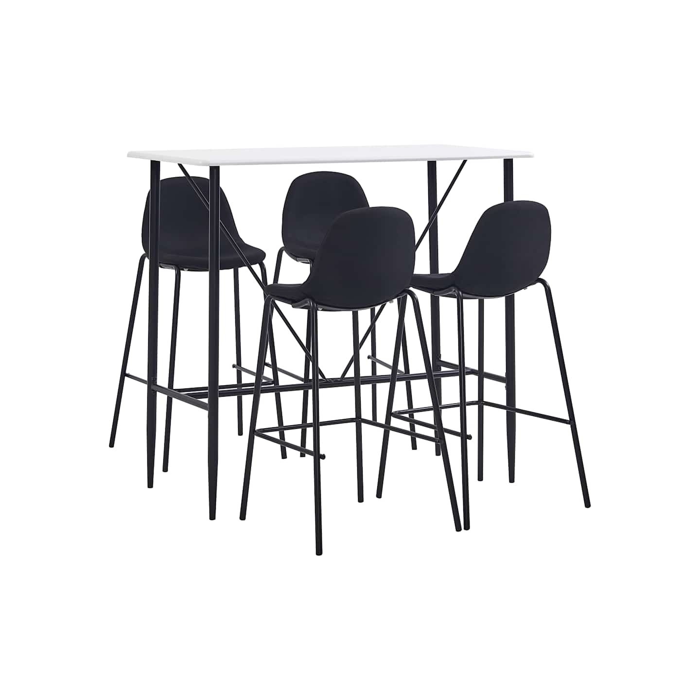 Ensemble de bar 5 pcs Tissu Noir
