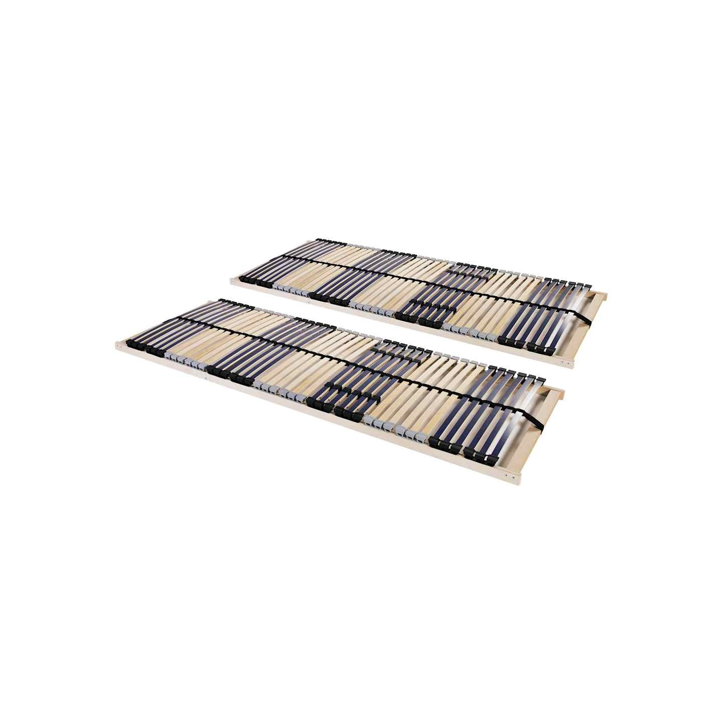 Sommiers à lattes sans matelas 2 pcs avec 42 lattes 70x200 cm