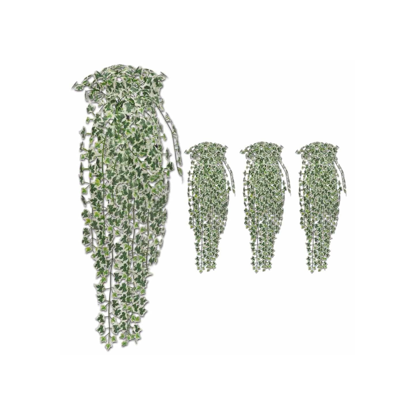 Buissons artificiels de lierre 4 pcs Bigarré 90 cm