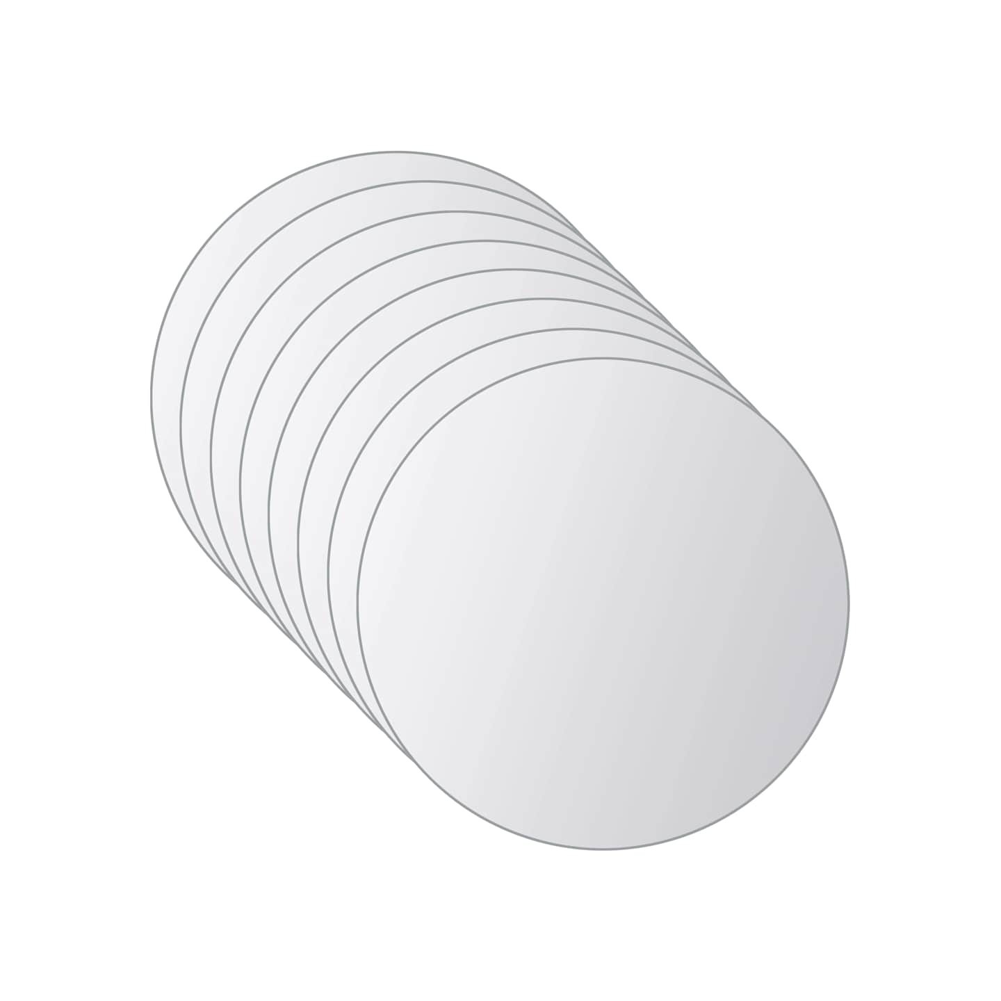 Carreaux de miroir 16 pcs Rond Verre