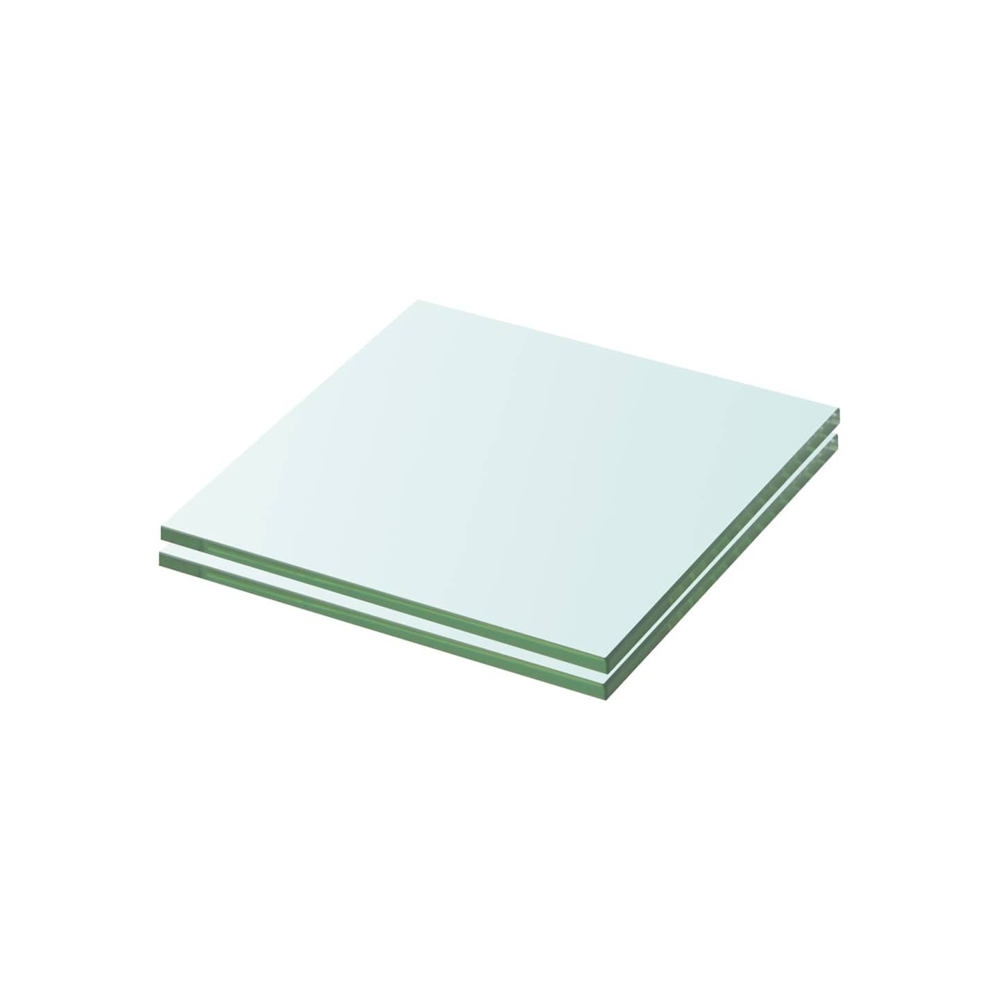 Panneaux d'étagère 2 pcs Verre Transparent 20 x 15 cm
