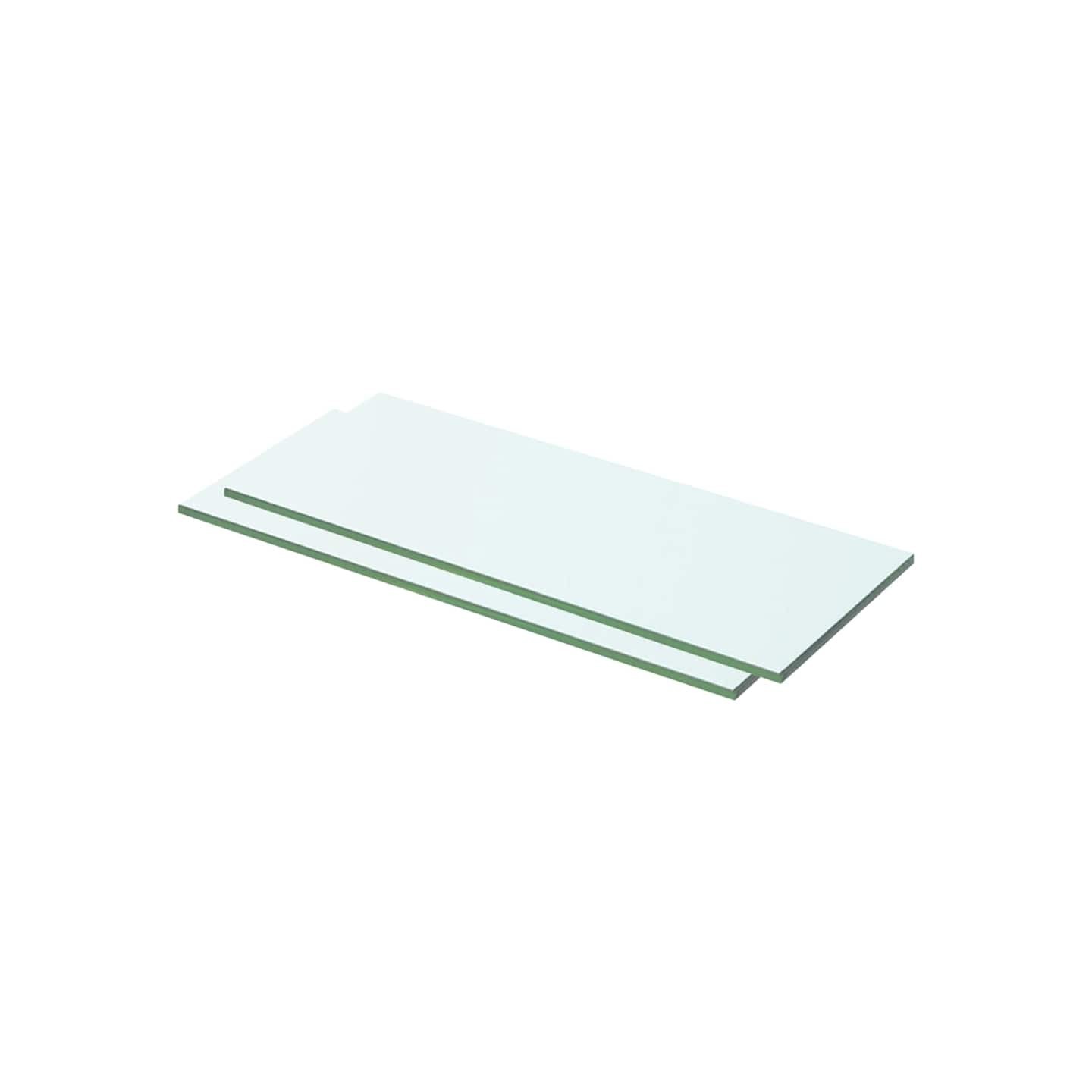 Panneaux d'étagère 2 pcs Verre Transparent 50 x 15 cm
