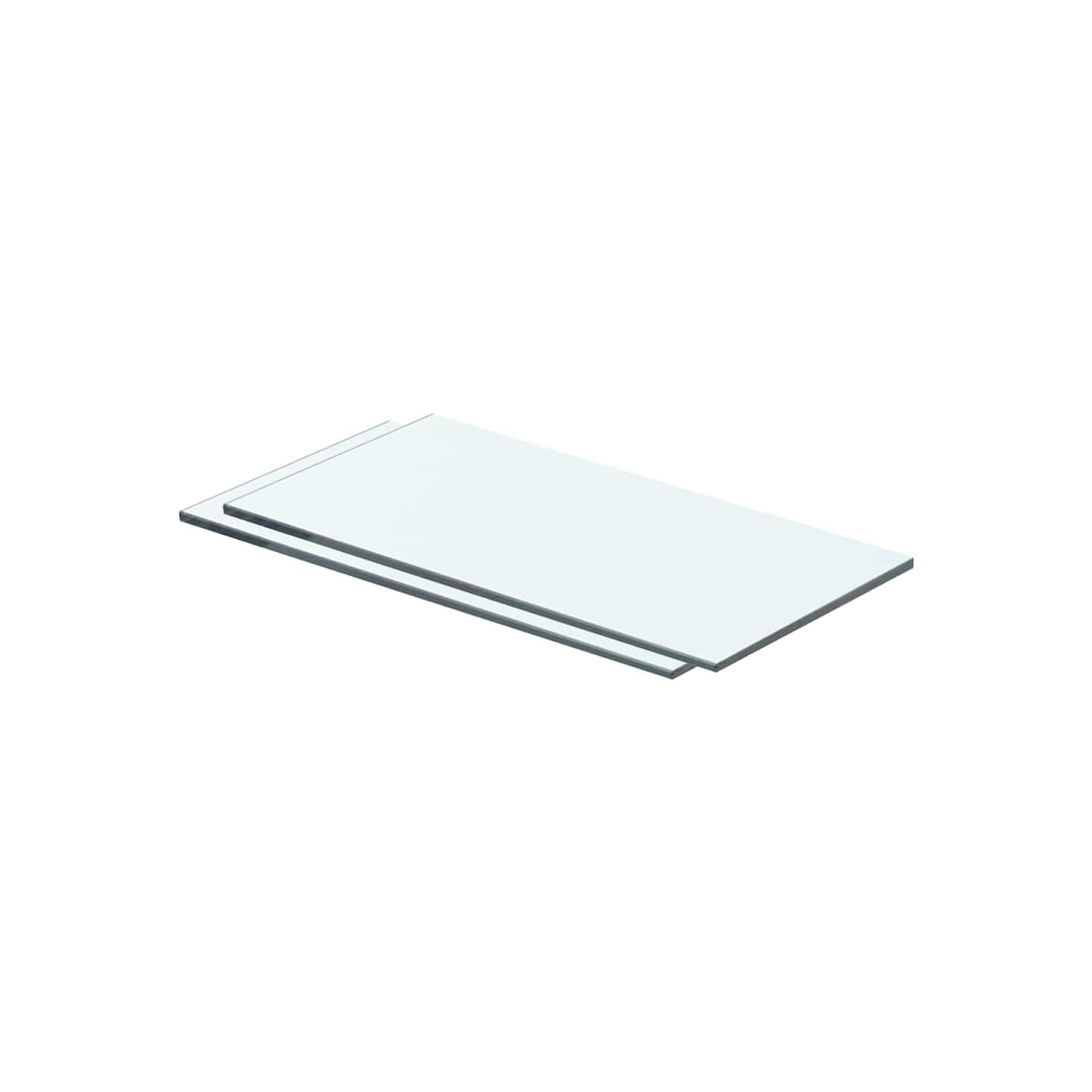 Panneaux d'étagère 2 pcs Verre Transparent 40 x 15 cm