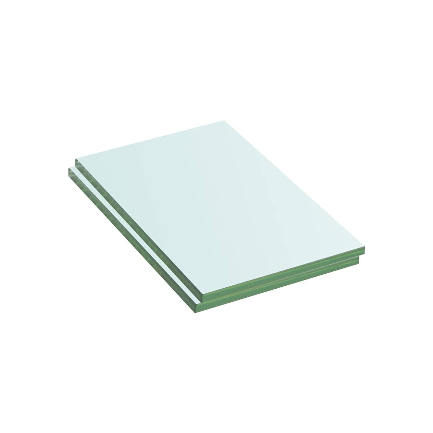Panneaux d'étagère 2 pcs Verre Transparent 20 x 12 cm