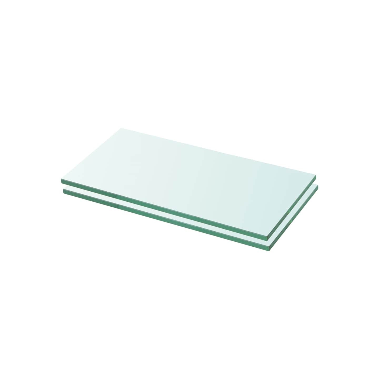 Panneaux d'étagère 2 pcs Verre Transparent 20 x 30 cm