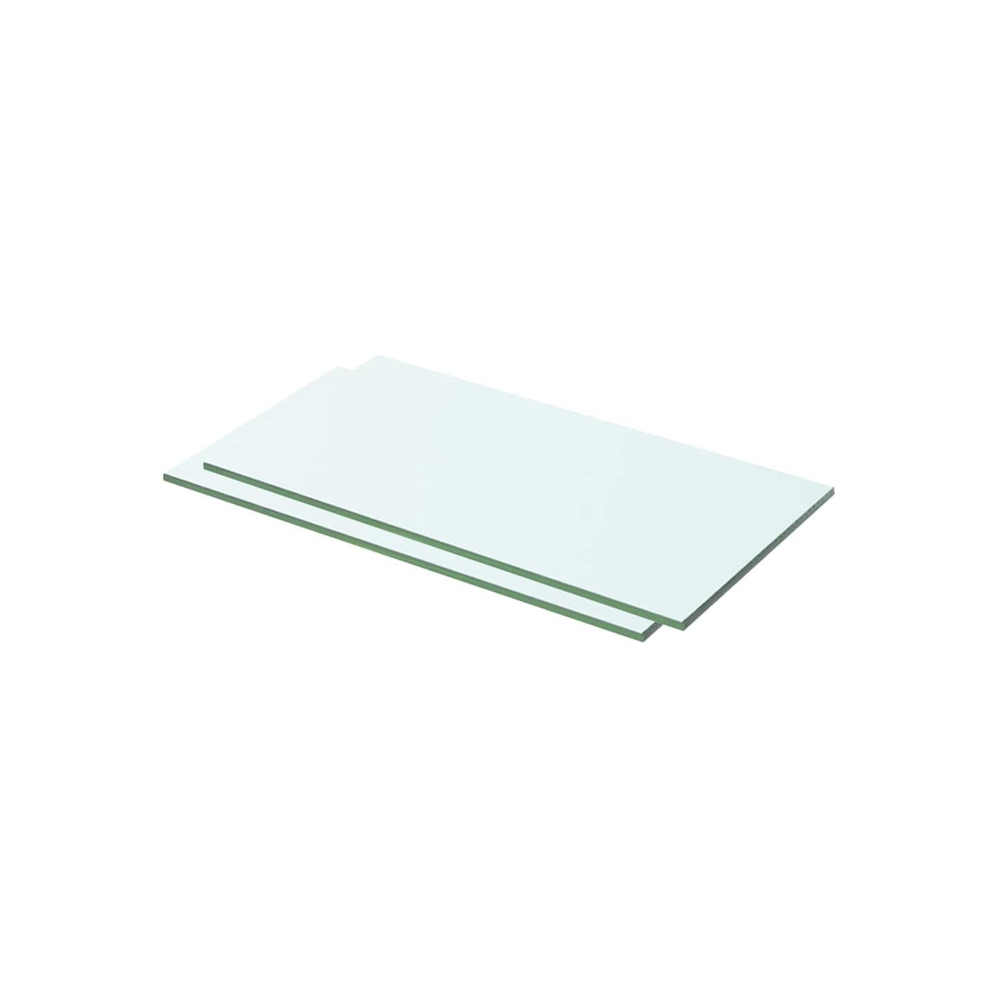 Panneaux d'étagère 2 pcs Verre Transparent 50 x 20 cm