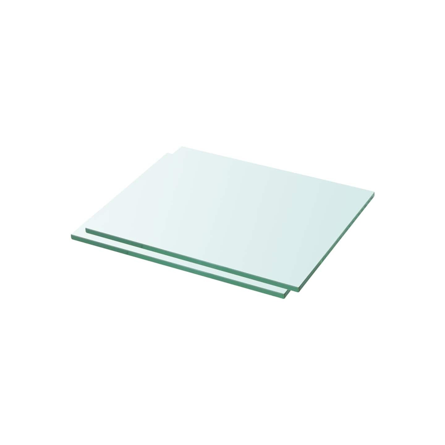 Panneaux d'étagère 2 pcs Verre Transparent 30 x 20 cm