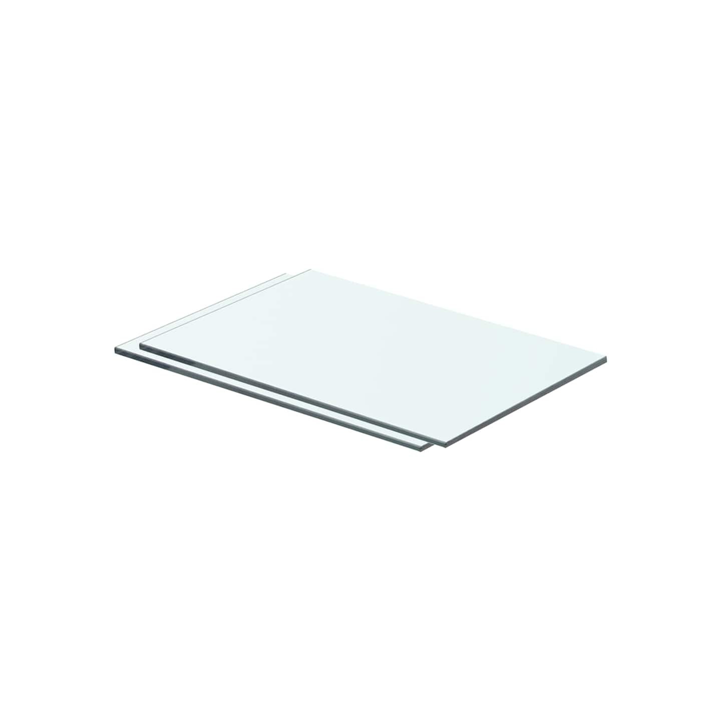 Panneaux d'étagère 2 pcs Verre Transparent 40 x 20 cm