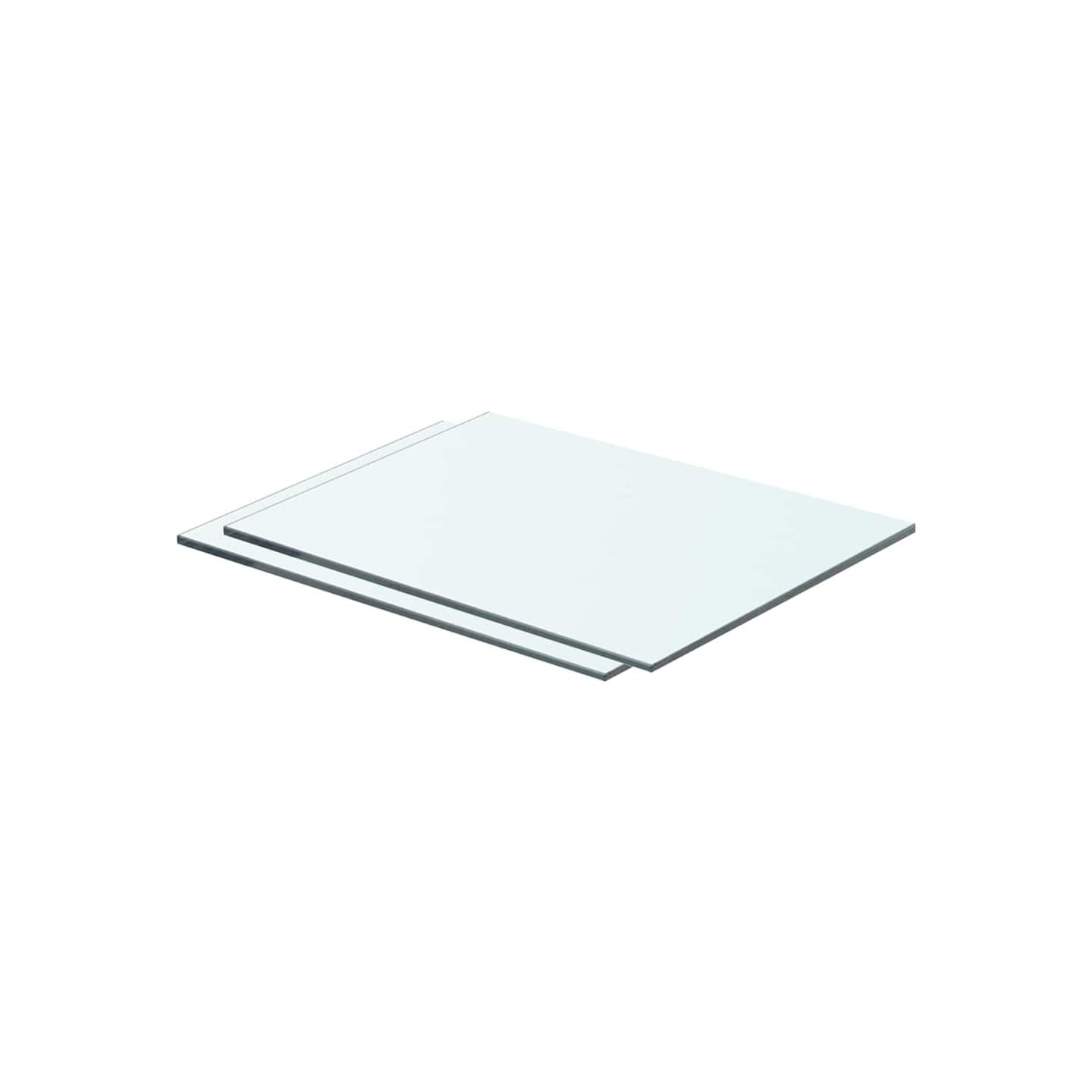 Panneaux d'étagère 2 pcs Verre Transparent 40 x 25 cm