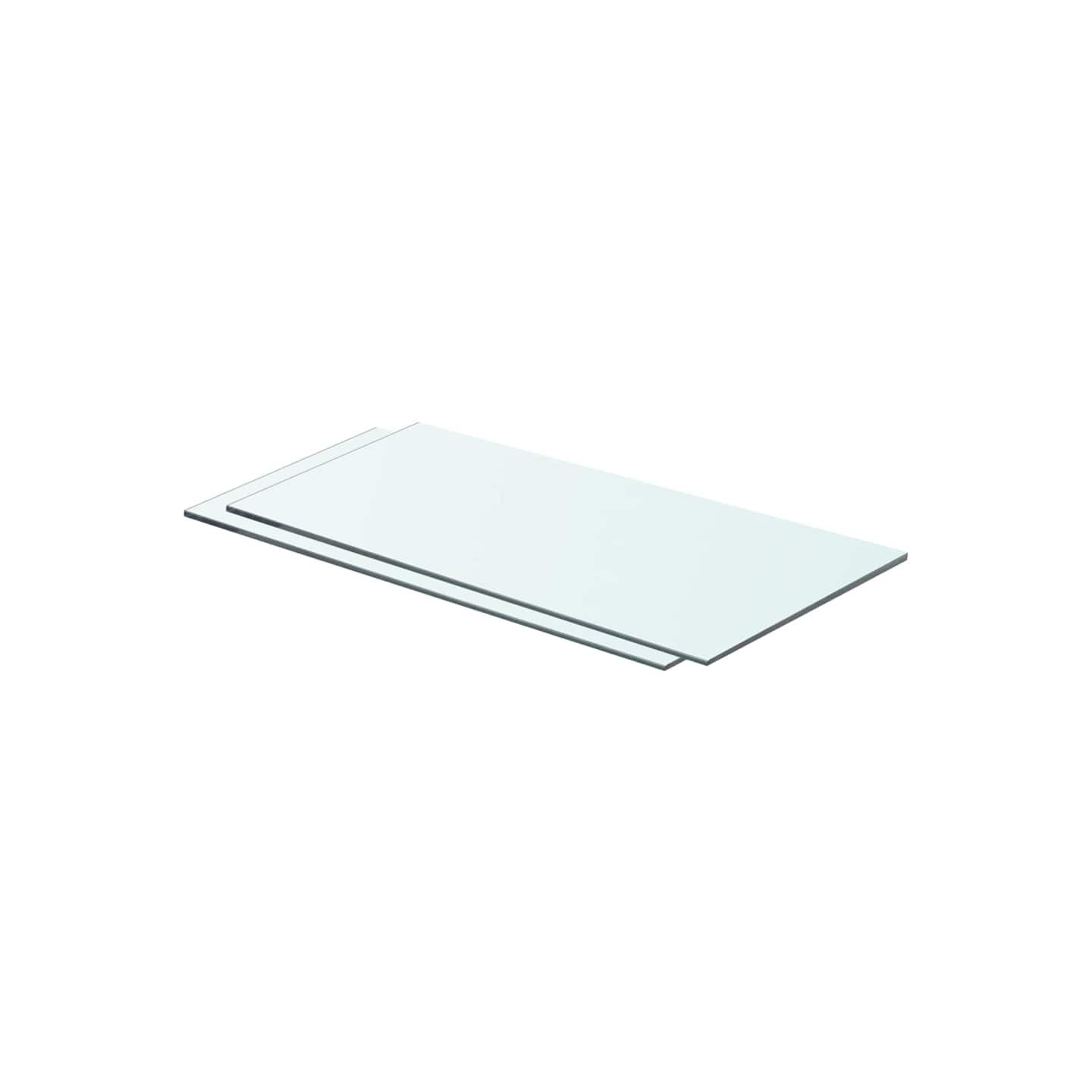 Panneaux d'étagère 2 pcs Verre Transparent 60x25 cm